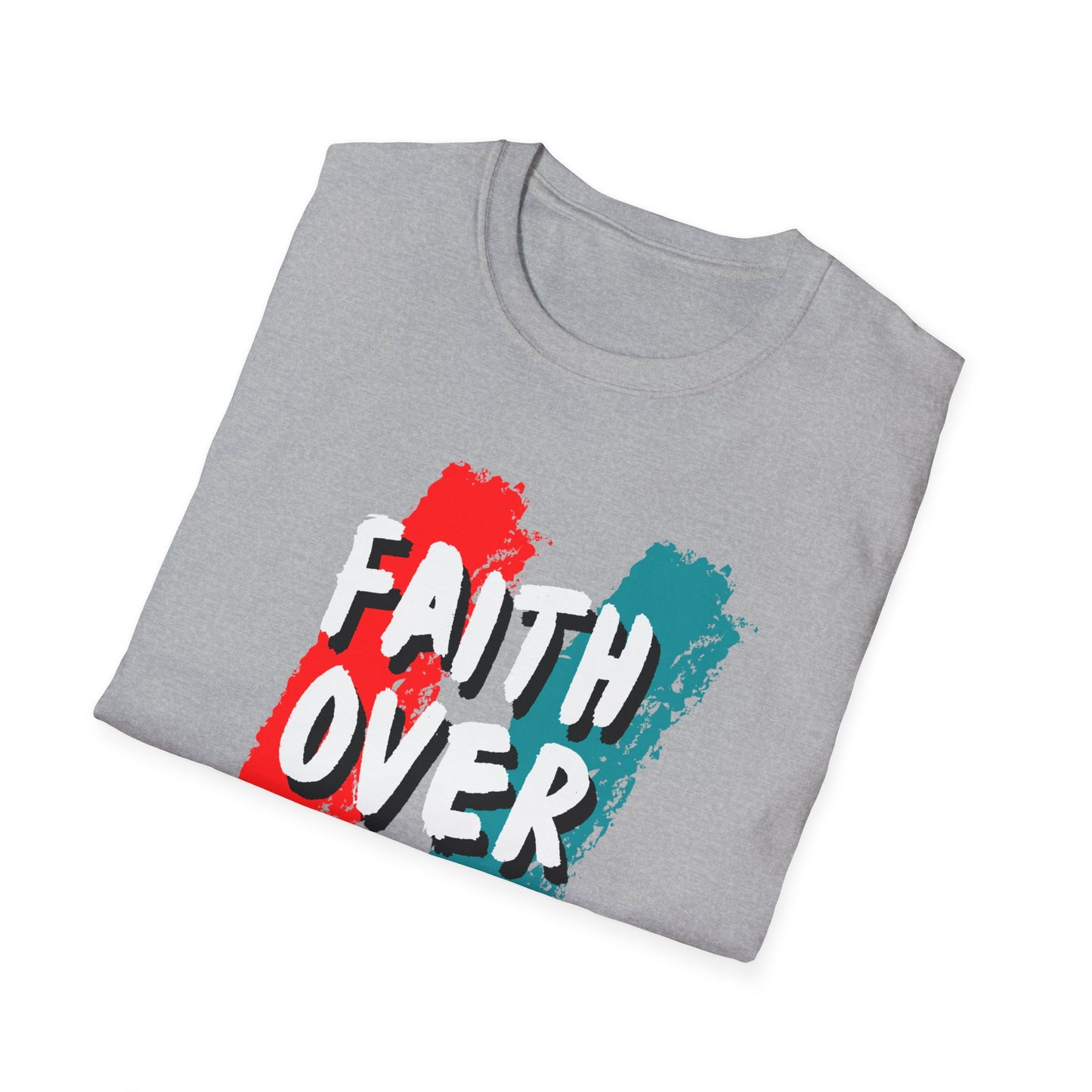 Inspirational Unisex Softstyle T-Shirt | 'Faith Over Fear' Graphic Tee