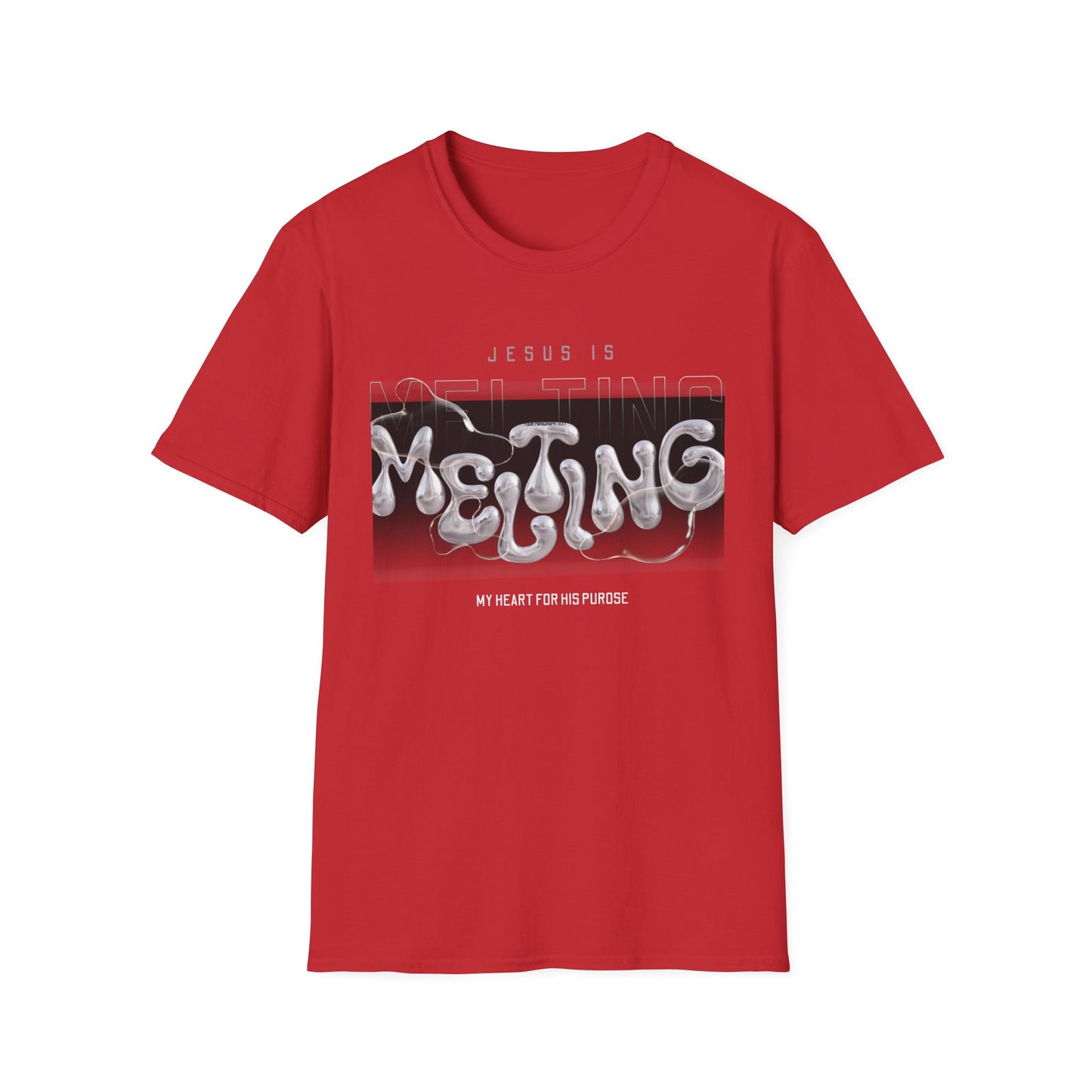 Trendy Unisex Softstyle T-Shirt - 'Jesus Is Melting' Graphic Tee