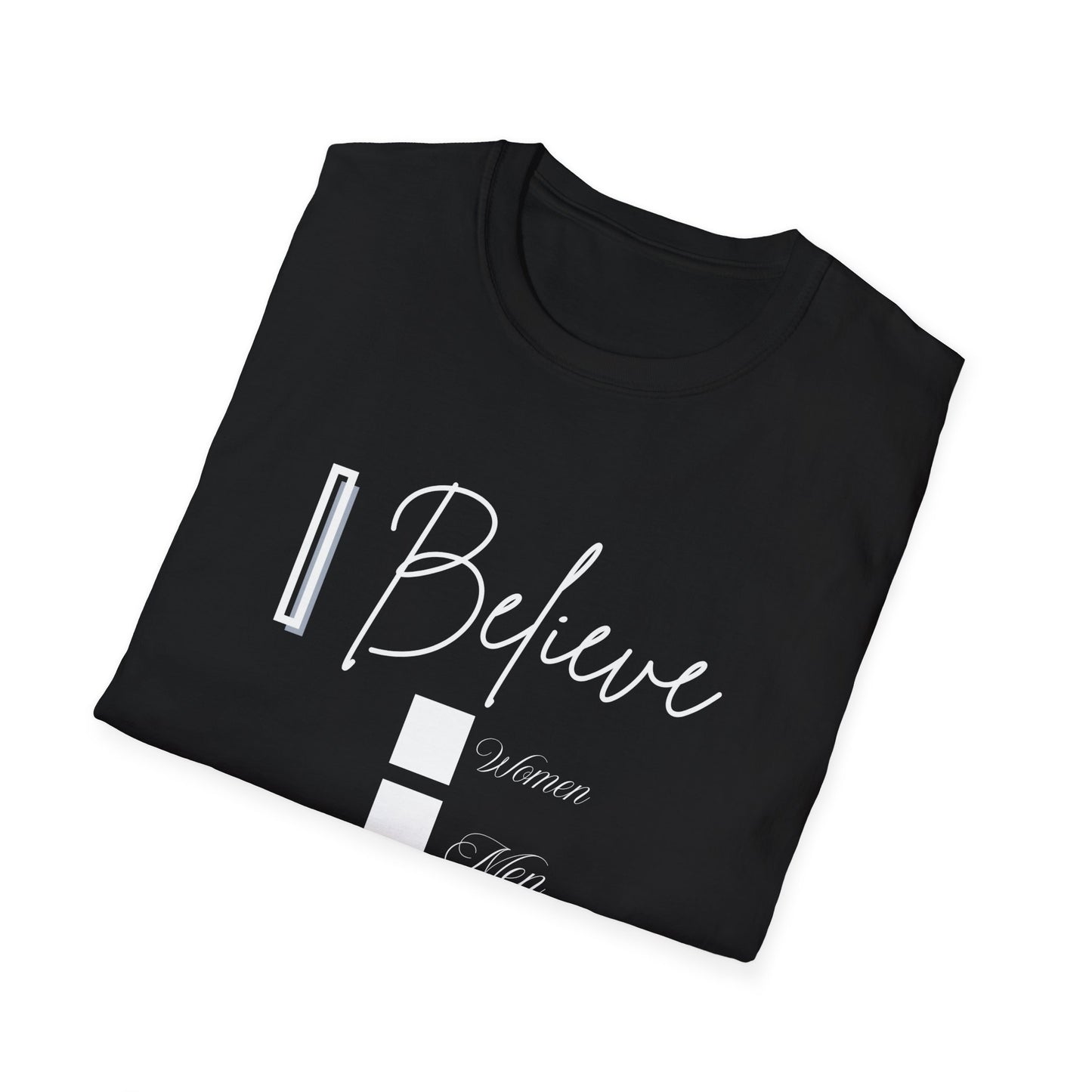 Inspirational Unisex Softstyle T-Shirt - 'I Believe' Faith Design