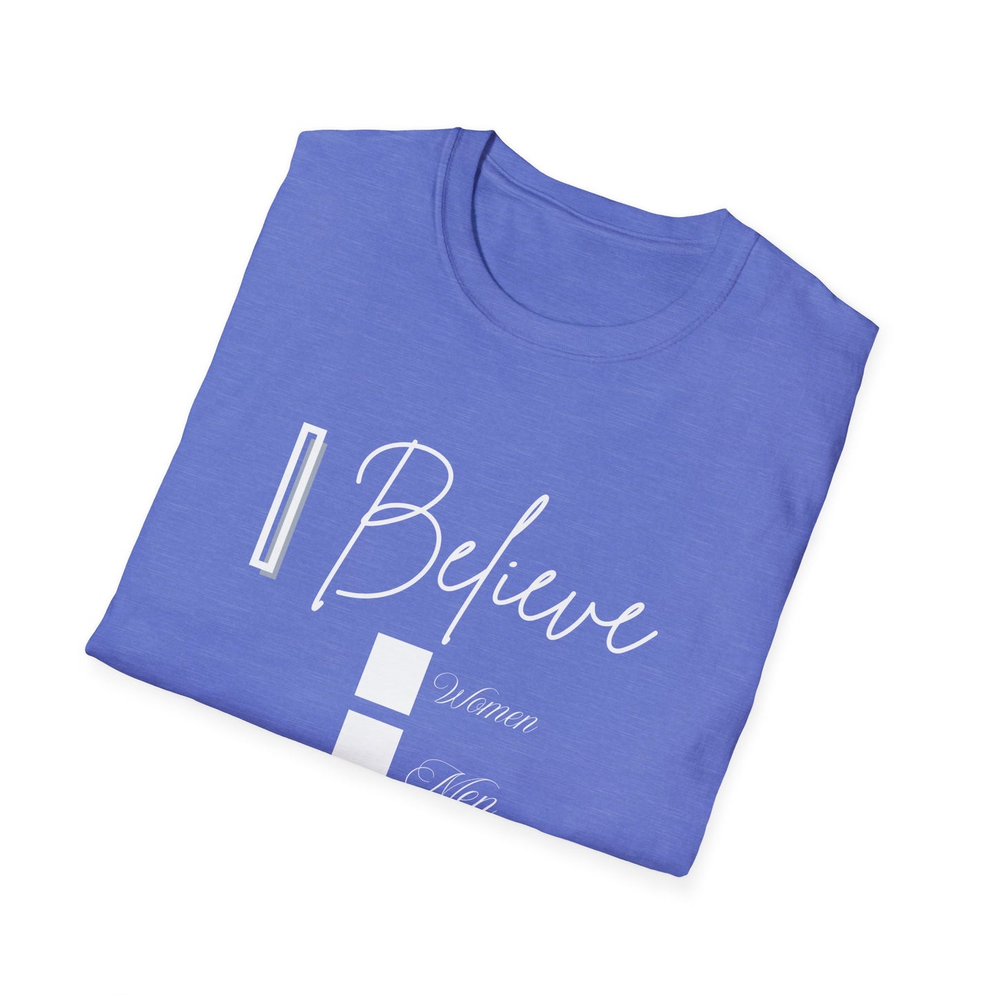 Inspirational Unisex Softstyle T-Shirt - 'I Believe' Faith Design