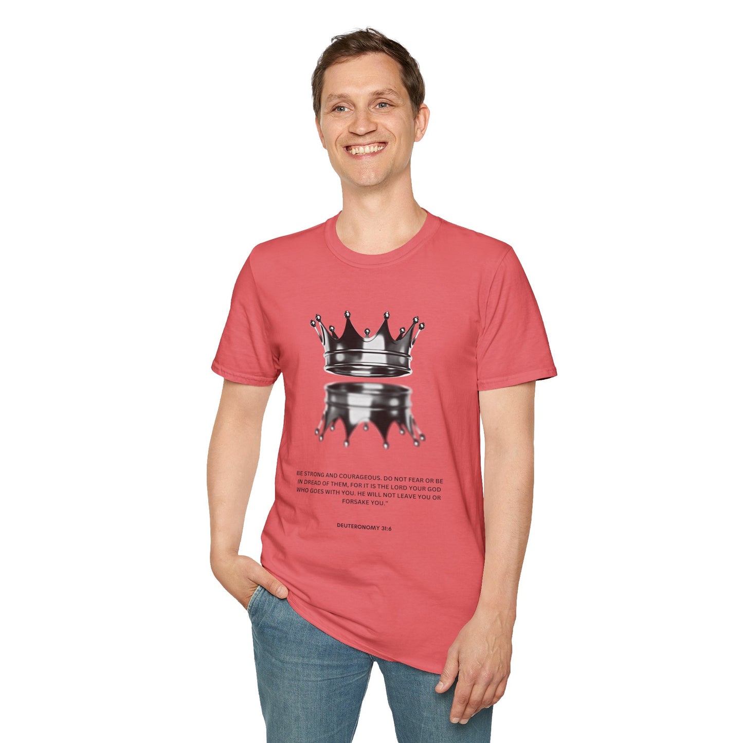Empowering Crown T-Shirt - Unisex Softstyle Tee with Inspirational Quote