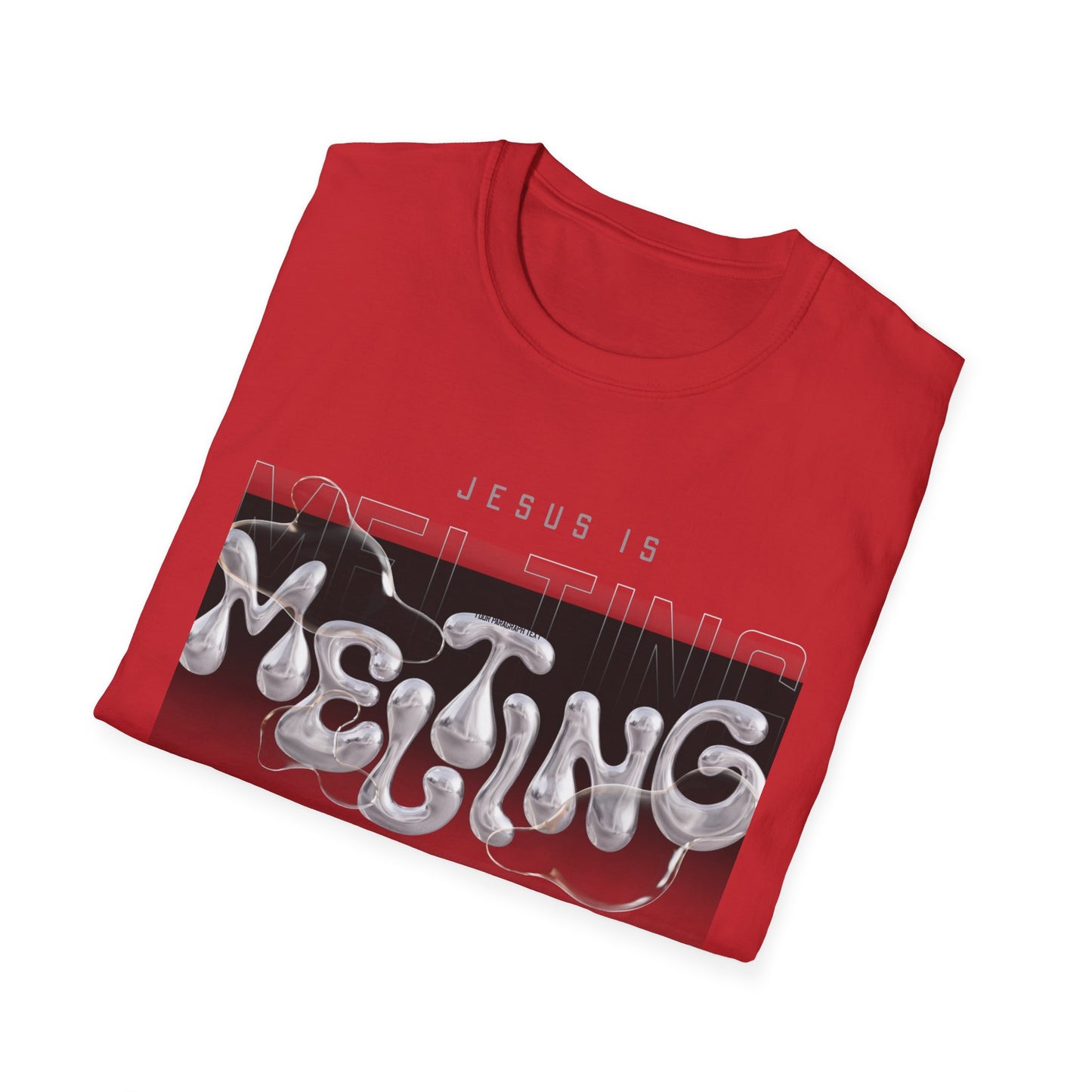 Trendy Unisex Softstyle T-Shirt - 'Jesus Is Melting' Graphic Tee