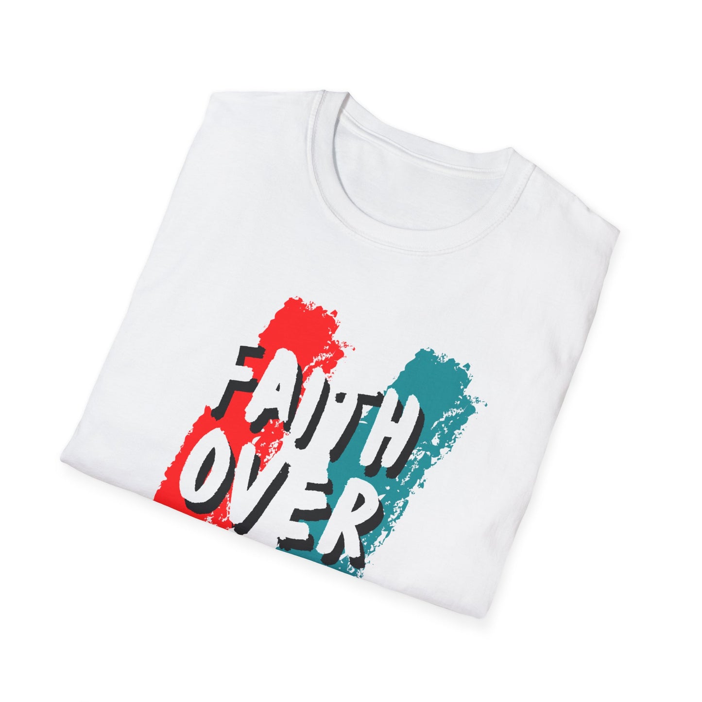 Inspirational Unisex Softstyle T-Shirt | 'Faith Over Fear' Graphic Tee