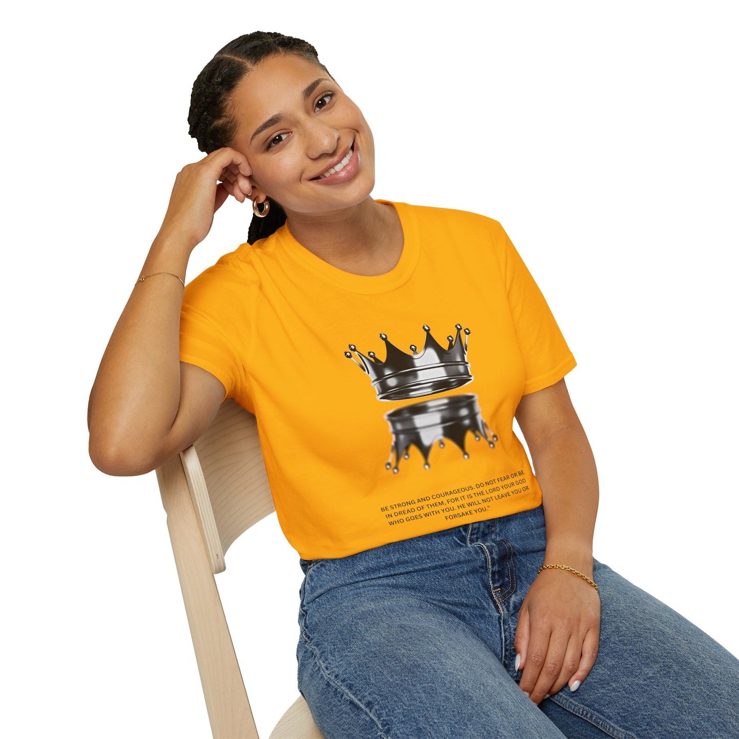Empowering Crown T-Shirt - Unisex Softstyle Tee with Inspirational Quote