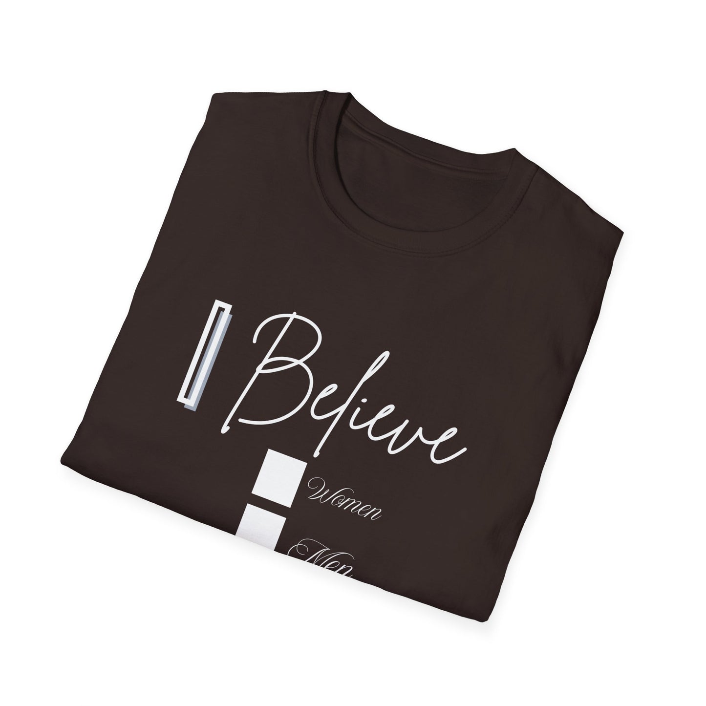 Inspirational Unisex Softstyle T-Shirt - 'I Believe' Faith Design