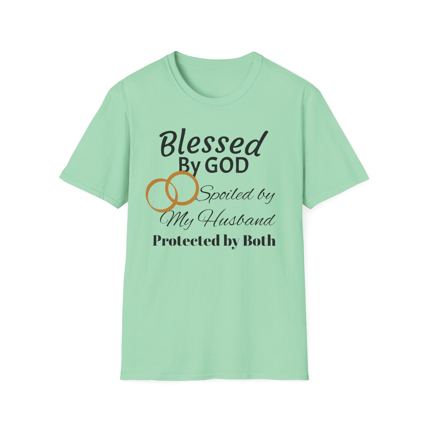Blessed by God Unisex Softstyle T-Shirt - Faith, Marriage, Protection, Spiritual Gift, Christian Apparel