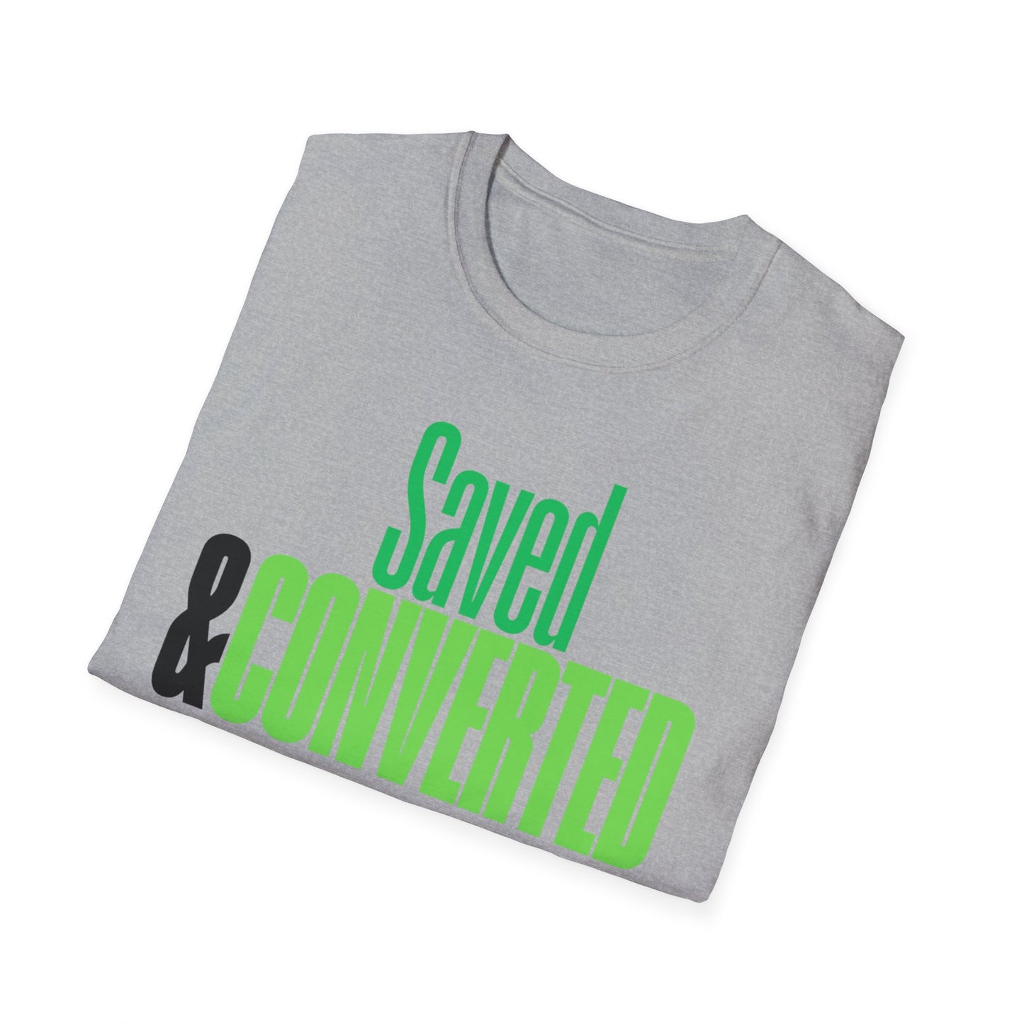 Saved & Converted Unisex Softstyle T-Shirt – Casual Gospel Tee