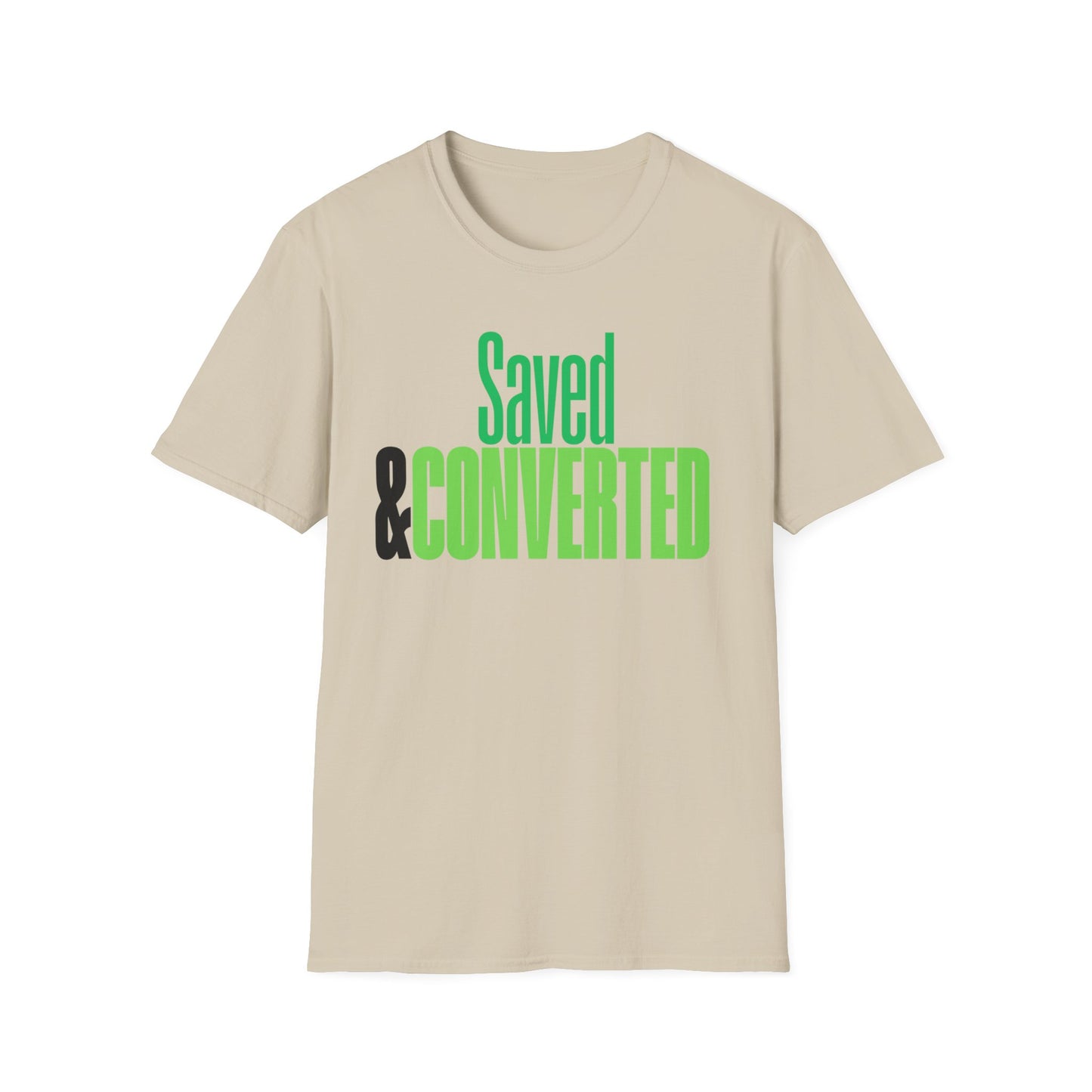 Saved & Converted Unisex Softstyle T-Shirt – Casual Gospel Tee