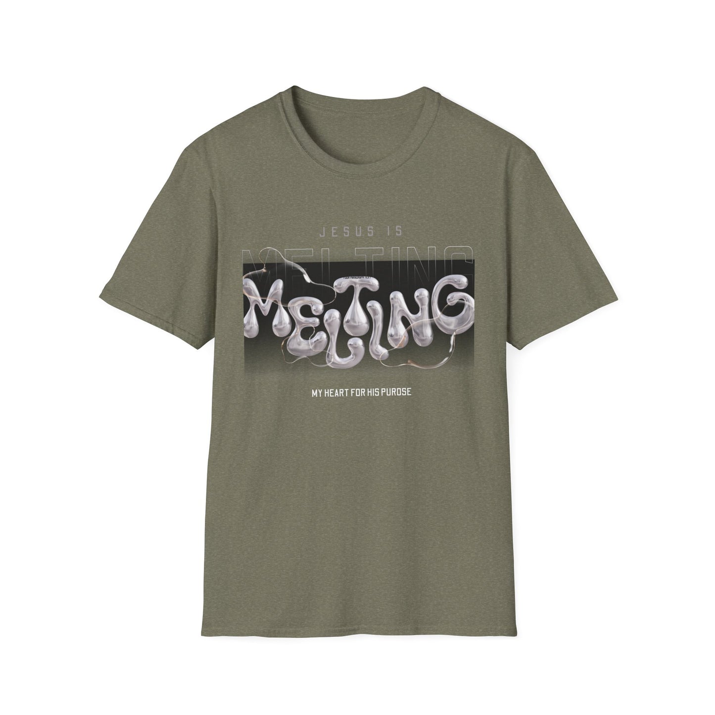 Trendy Unisex Softstyle T-Shirt - 'Jesus Is Melting' Graphic Tee