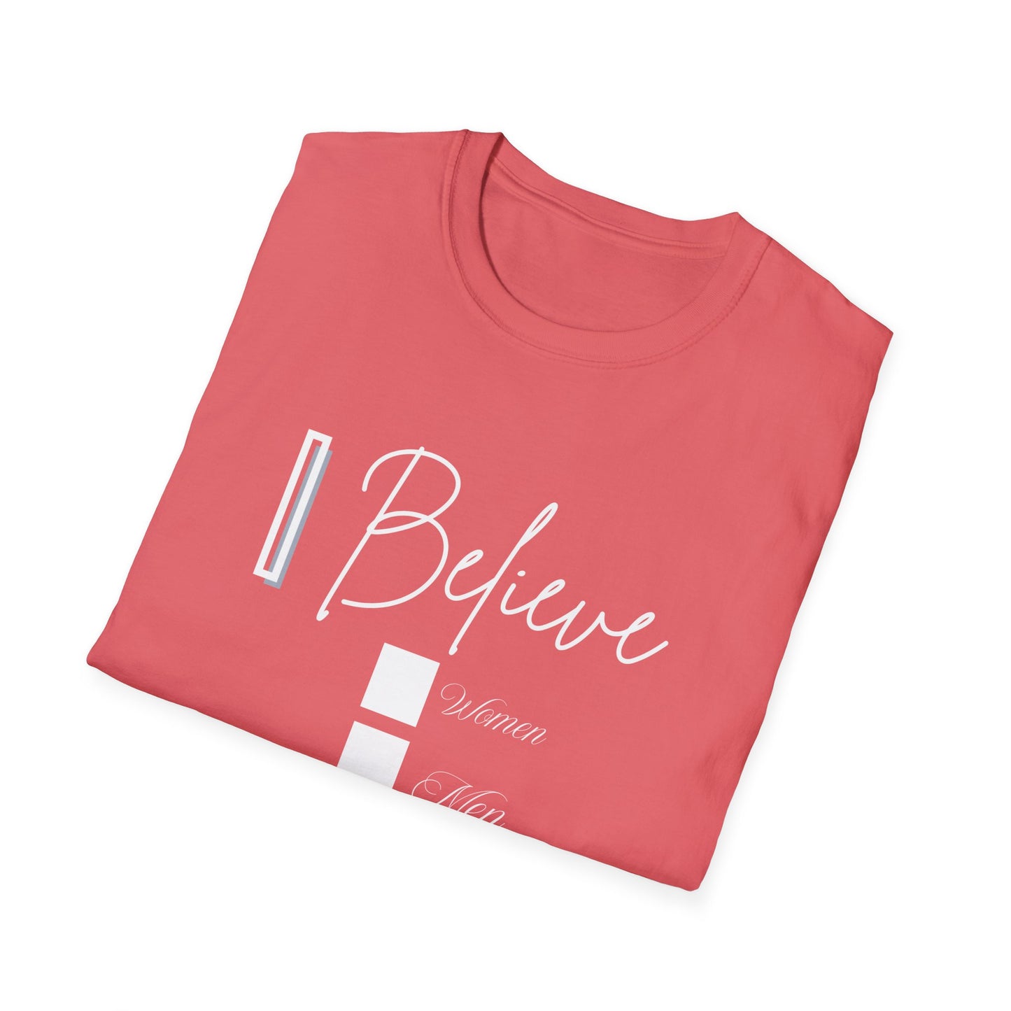 Inspirational Unisex Softstyle T-Shirt - 'I Believe' Faith Design