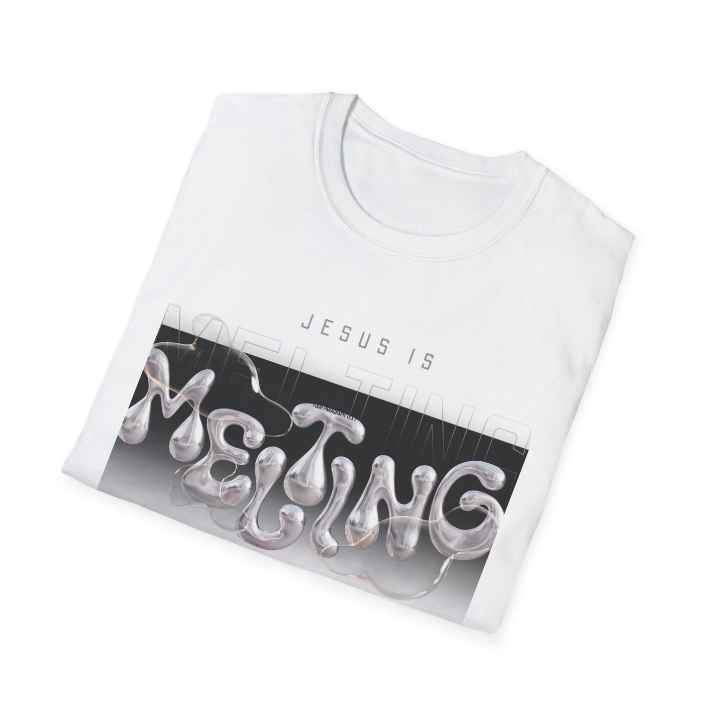 Trendy Unisex Softstyle T-Shirt - 'Jesus Is Melting' Graphic Tee