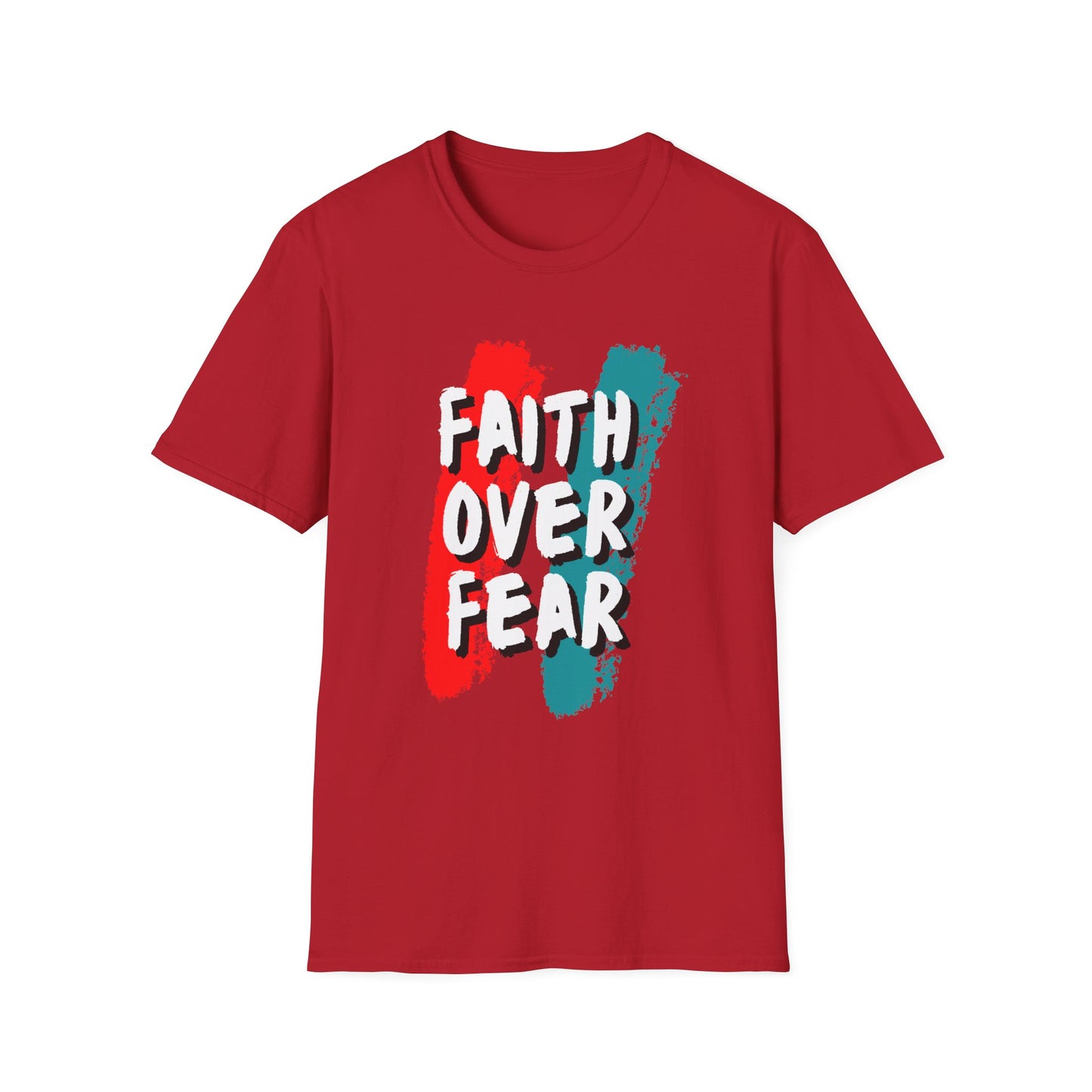 Inspirational Unisex Softstyle T-Shirt | 'Faith Over Fear' Graphic Tee
