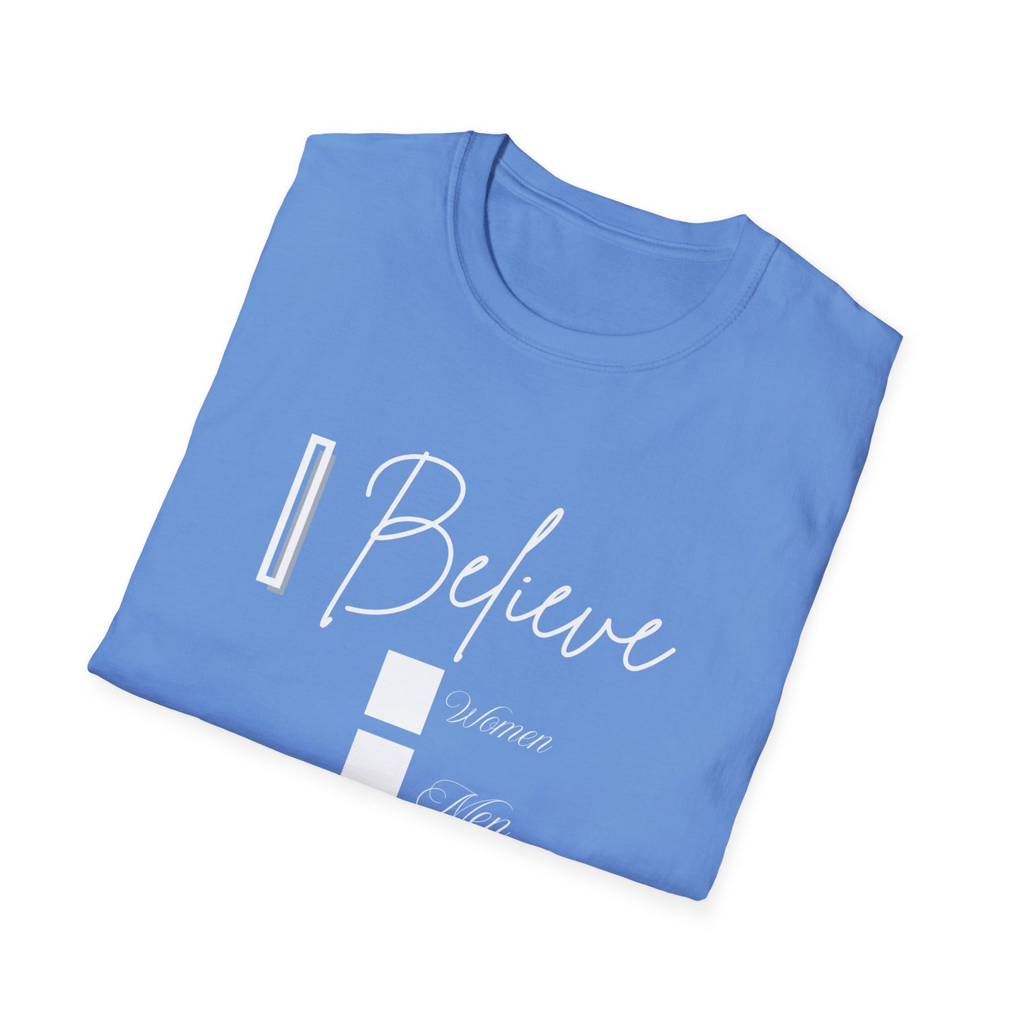 Inspirational Unisex Softstyle T-Shirt - 'I Believe' Faith Design