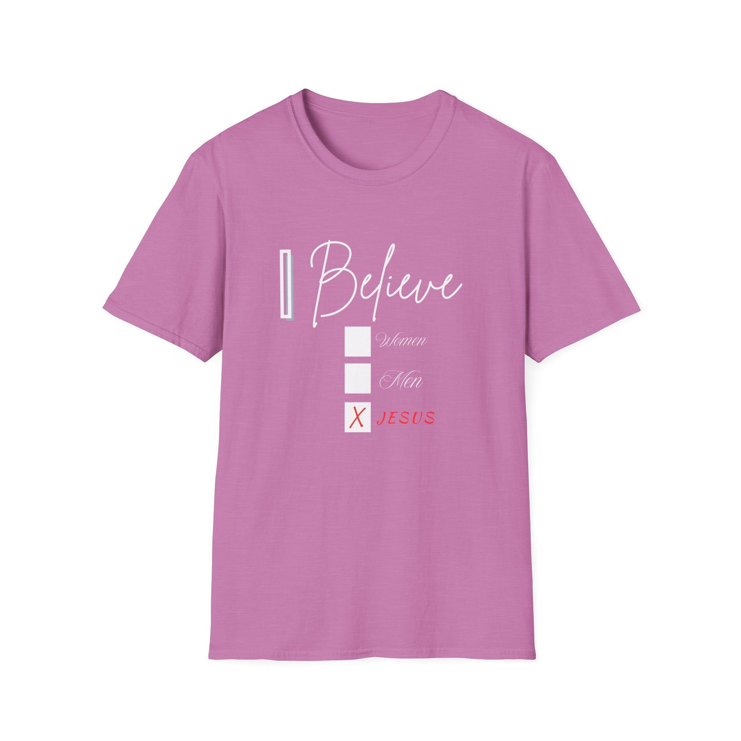 Inspirational Unisex Softstyle T-Shirt - 'I Believe' Faith Design