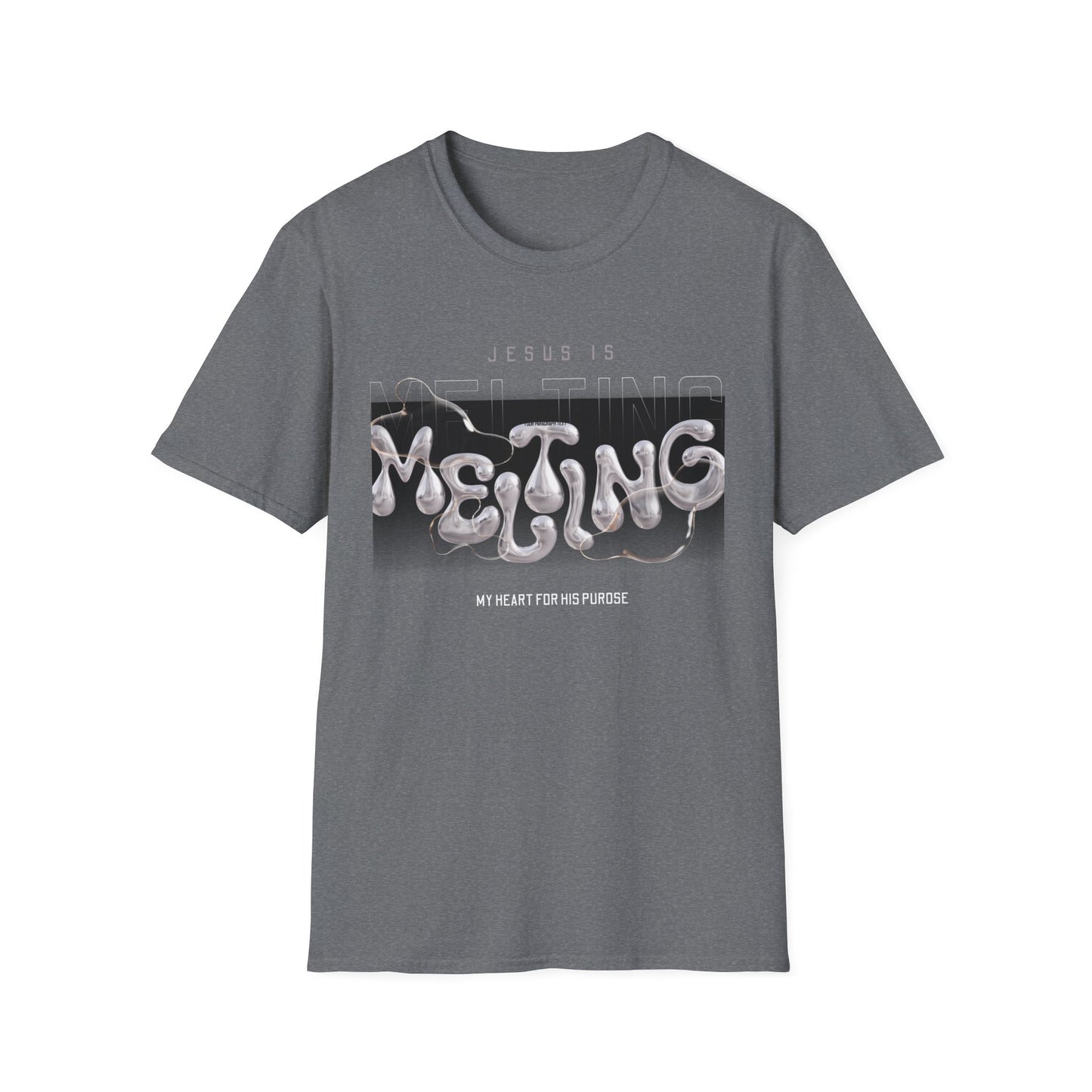 Trendy Unisex Softstyle T-Shirt - 'Jesus Is Melting' Graphic Tee