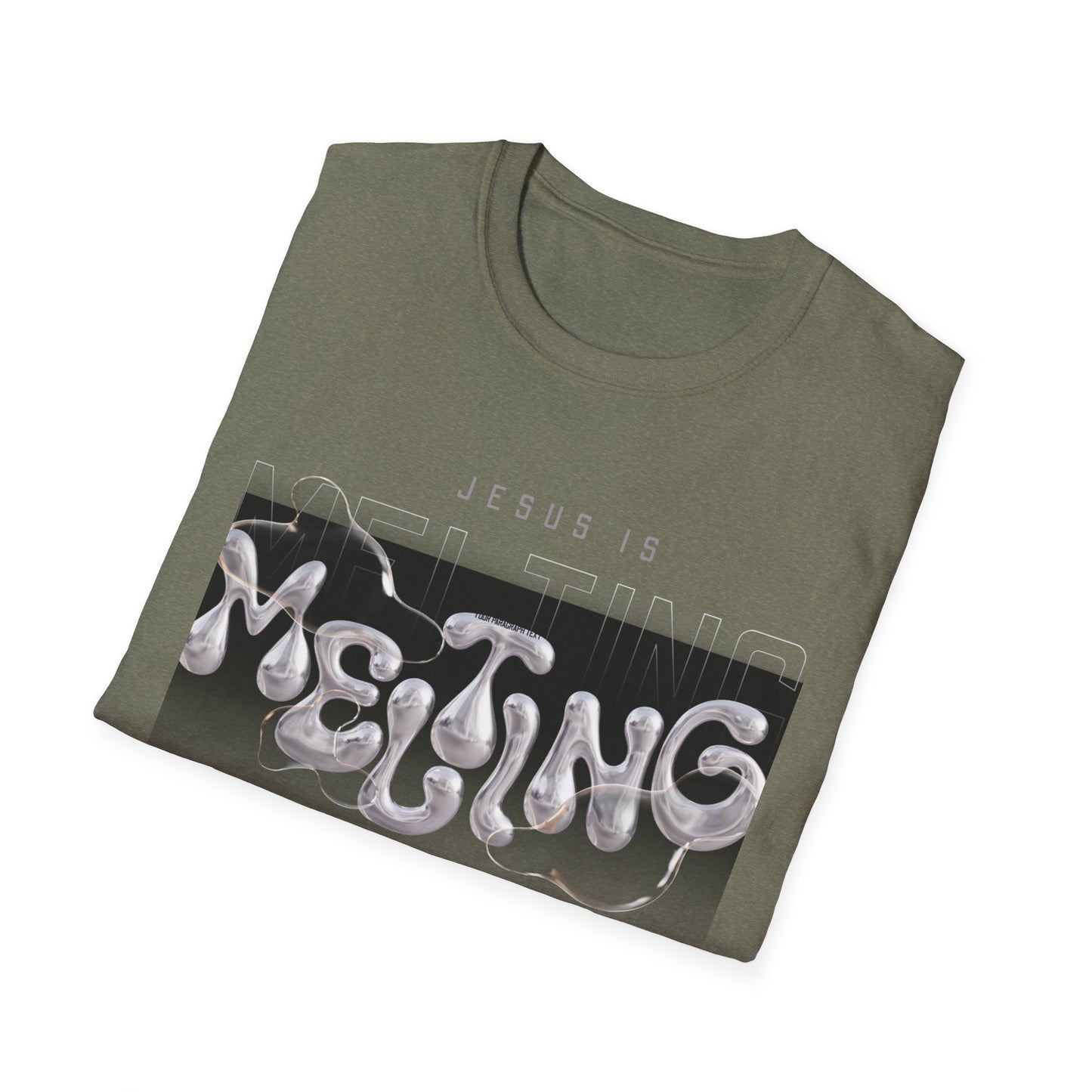 Trendy Unisex Softstyle T-Shirt - 'Jesus Is Melting' Graphic Tee