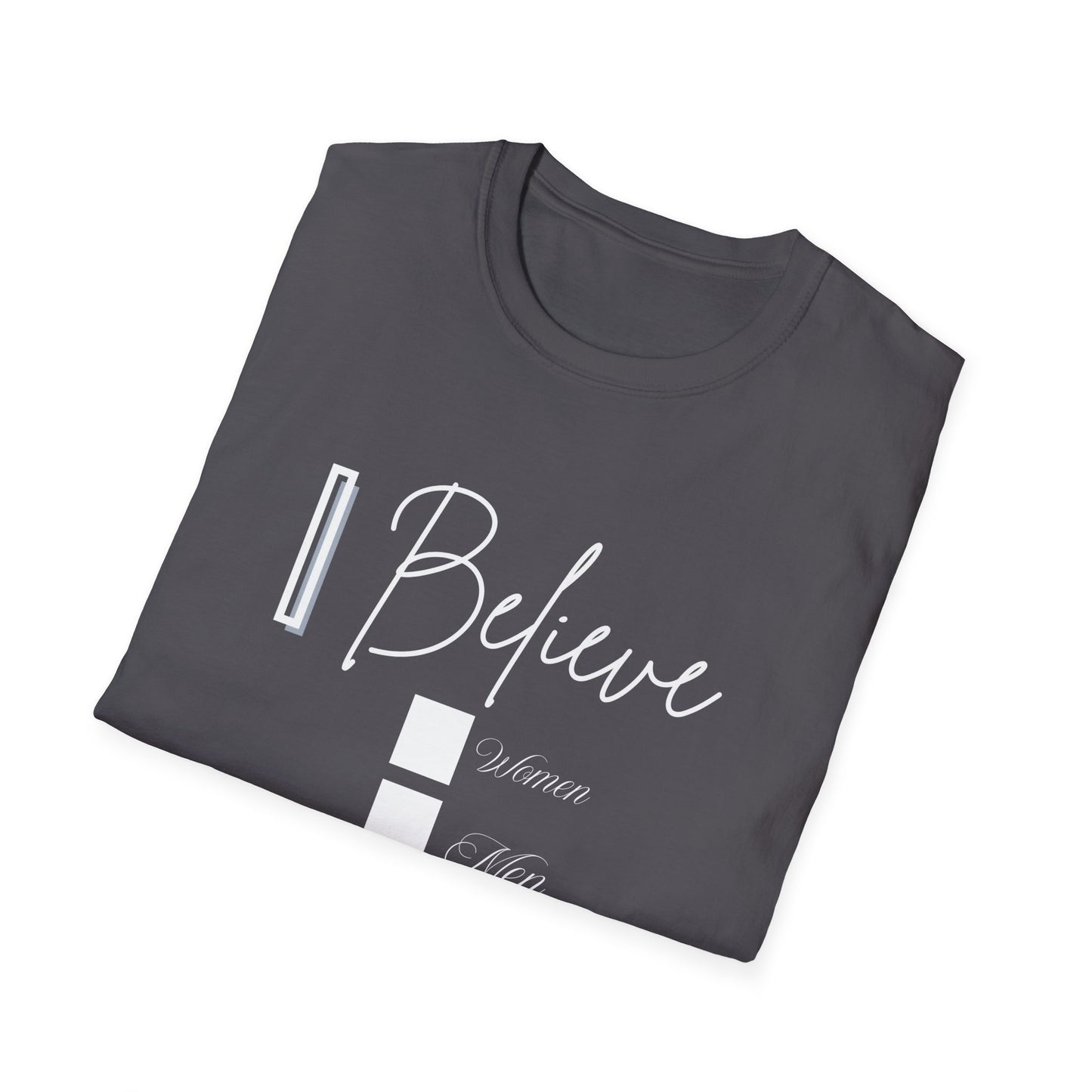 Inspirational Unisex Softstyle T-Shirt - 'I Believe' Faith Design