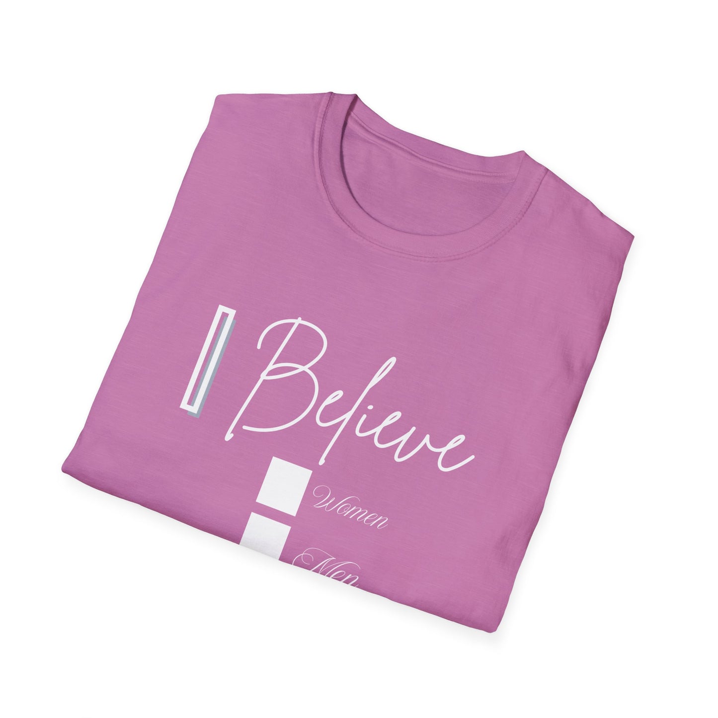 Inspirational Unisex Softstyle T-Shirt - 'I Believe' Faith Design