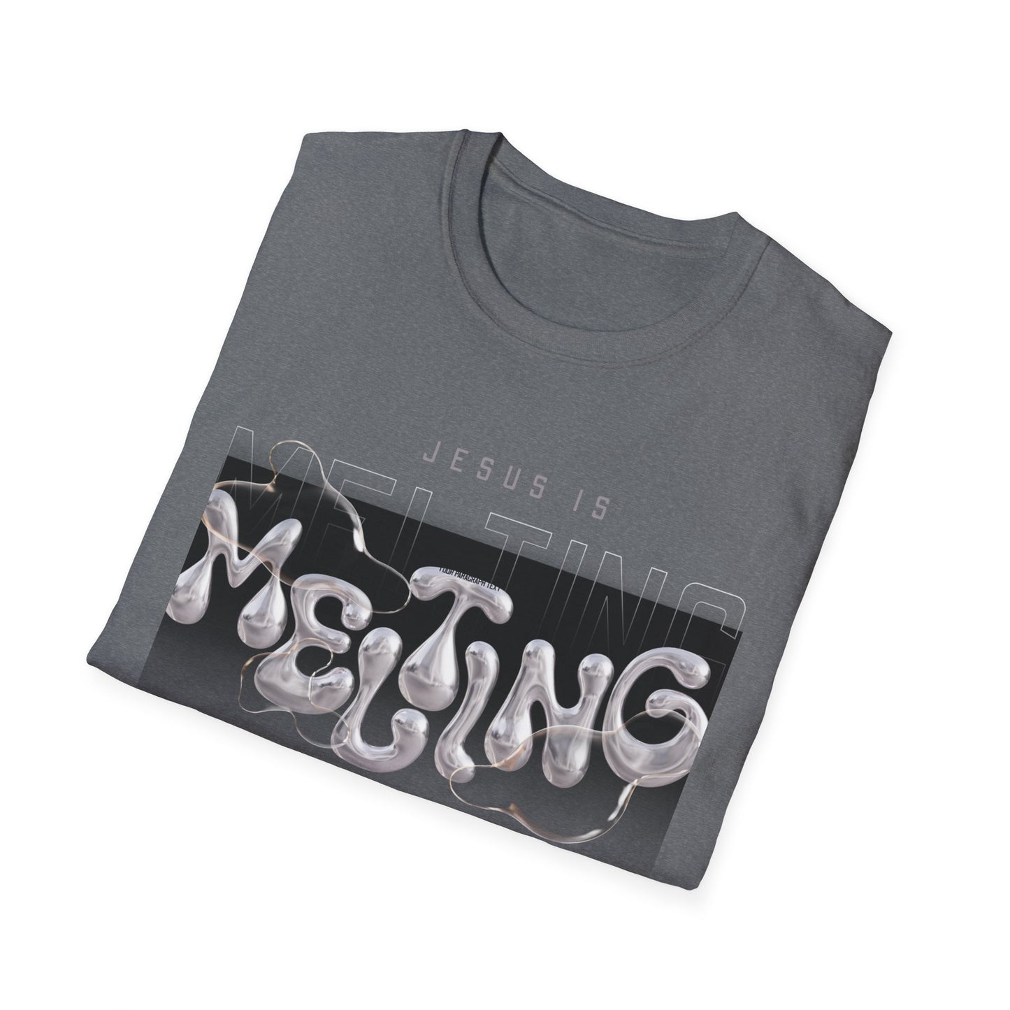 Trendy Unisex Softstyle T-Shirt - 'Jesus Is Melting' Graphic Tee