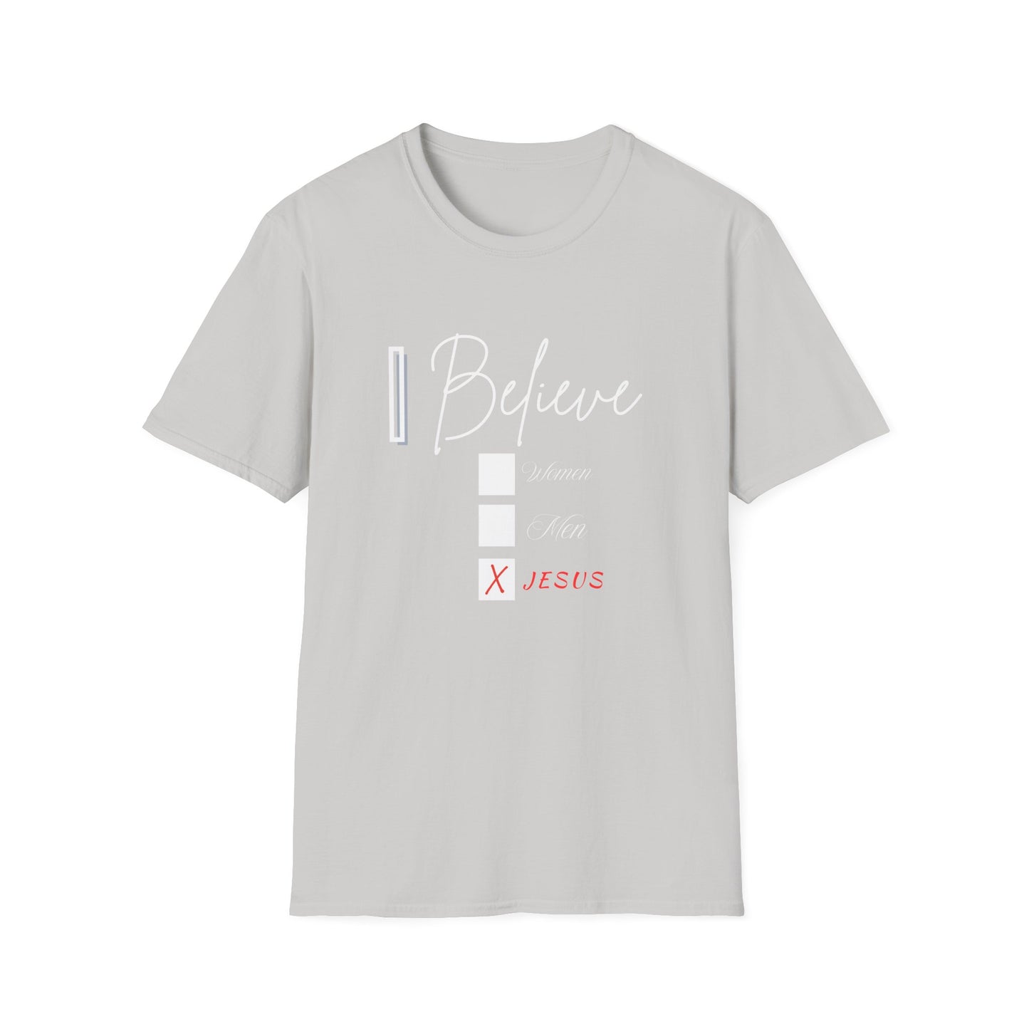 Inspirational Unisex Softstyle T-Shirt - 'I Believe' Faith Design