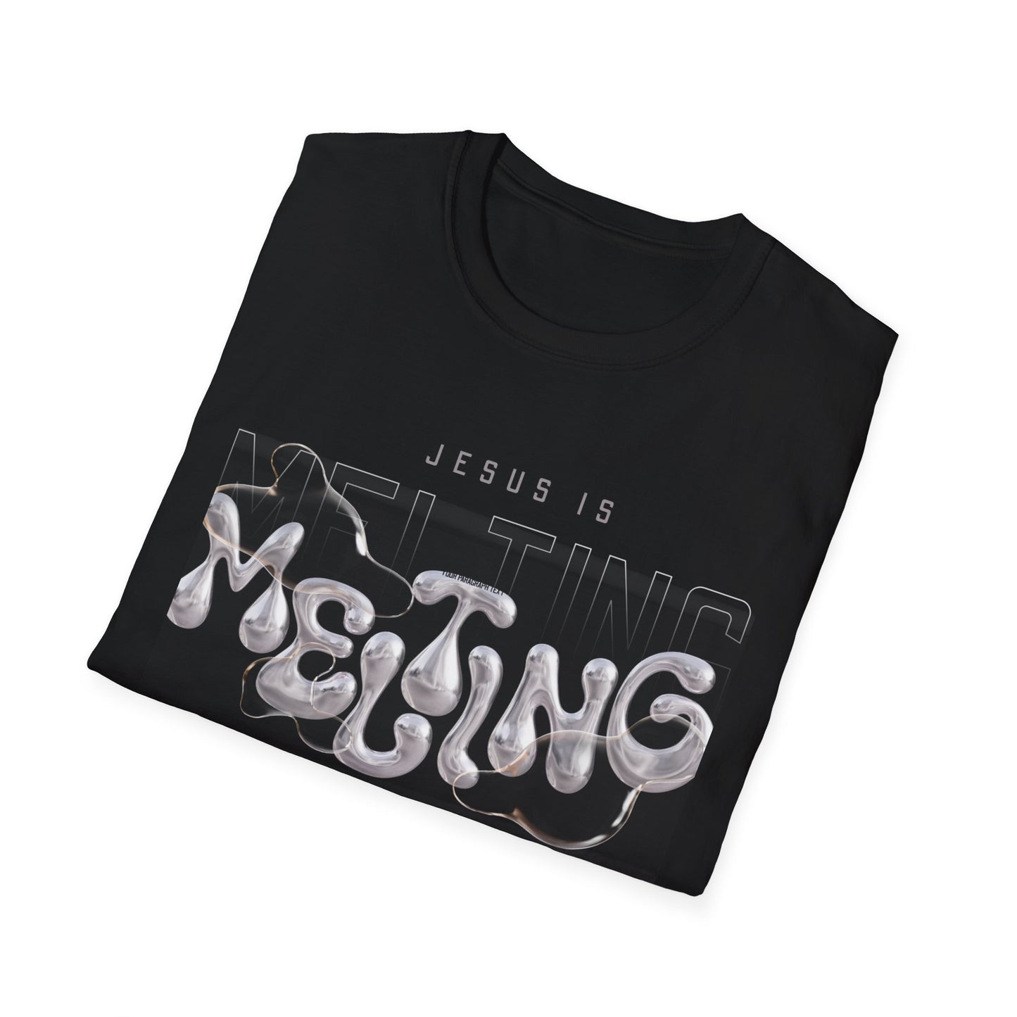 Trendy Unisex Softstyle T-Shirt - 'Jesus Is Melting' Graphic Tee