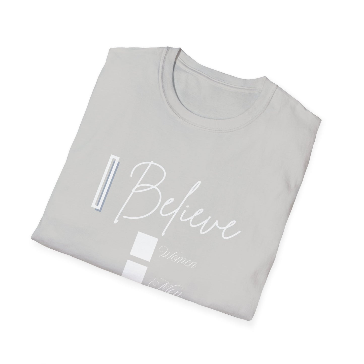 Inspirational Unisex Softstyle T-Shirt - 'I Believe' Faith Design