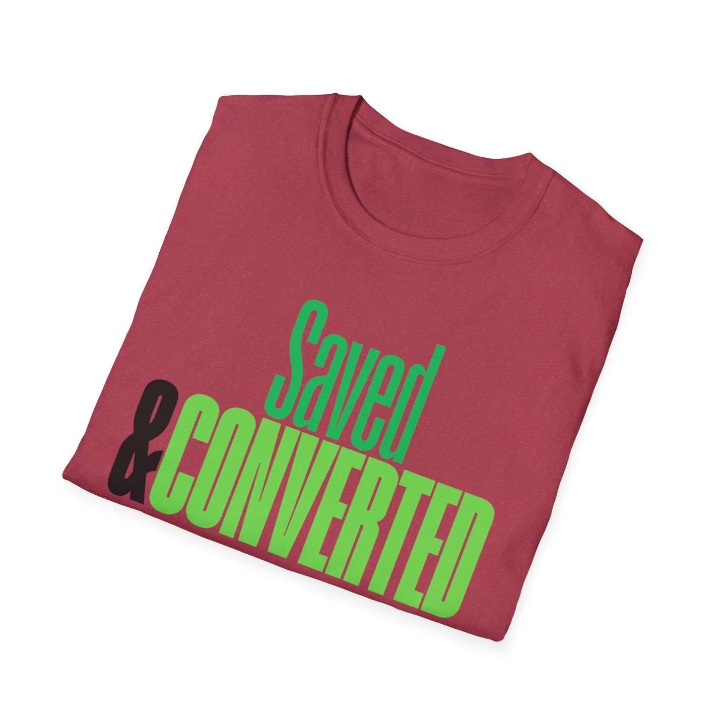 Saved & Converted Unisex Softstyle T-Shirt – Casual Gospel Tee