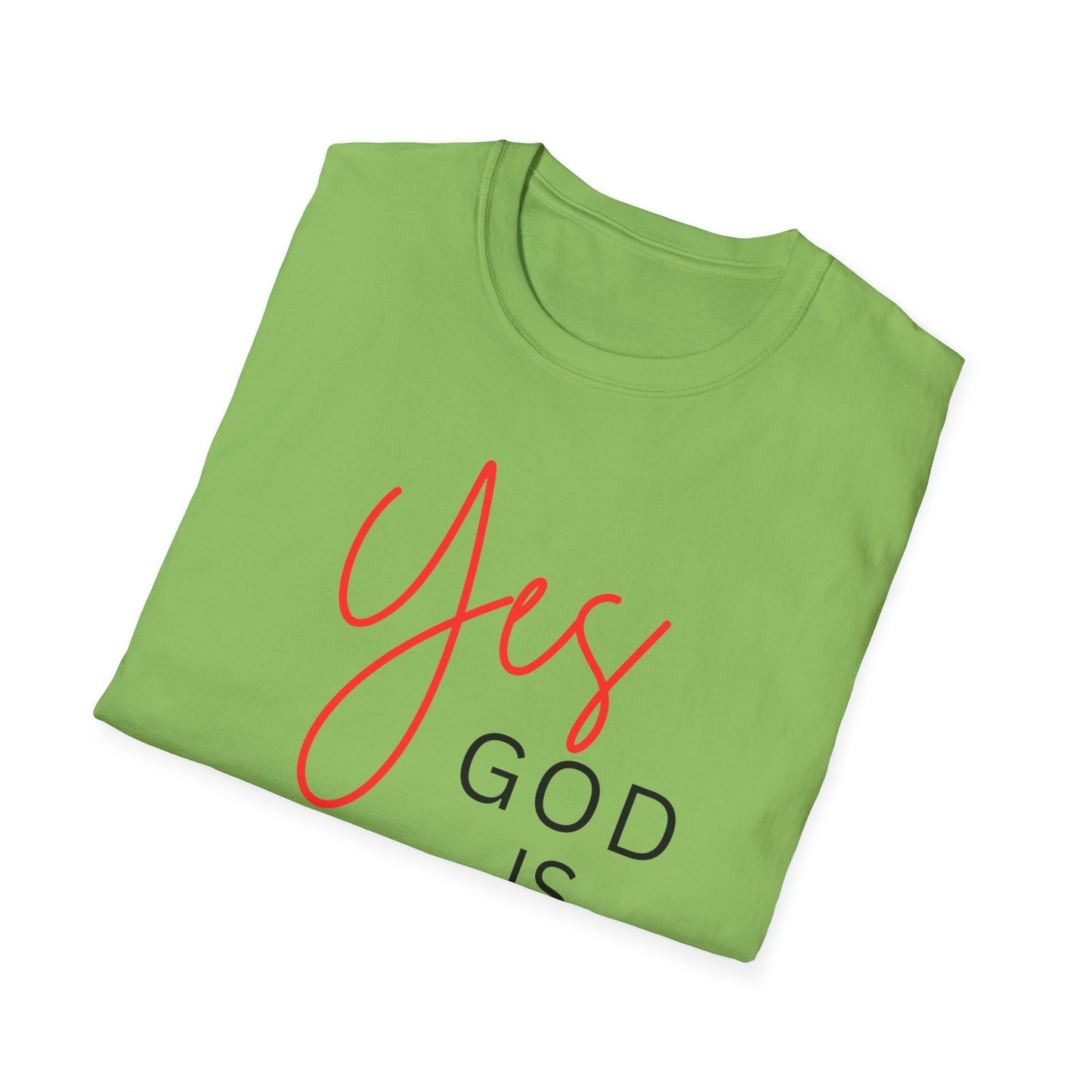 Faith Inspirational Unisex Softstyle T-Shirt - 'Yes God is Real' Statement Tee