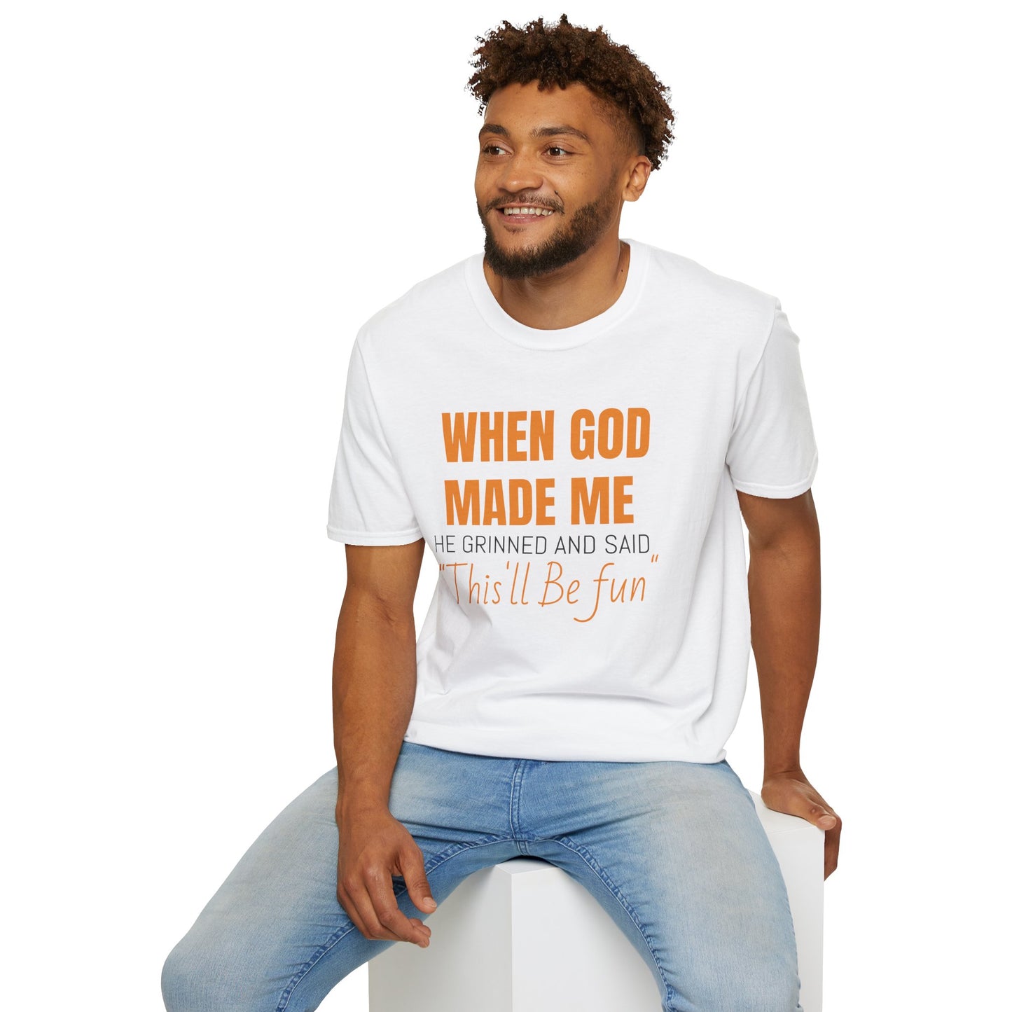 When God Made Me Unisex Softstyle T-Shirt, Fun Graphic Tee for Christians, Inspirational Gift, Casual Wear, Church Event Shirt, [...]