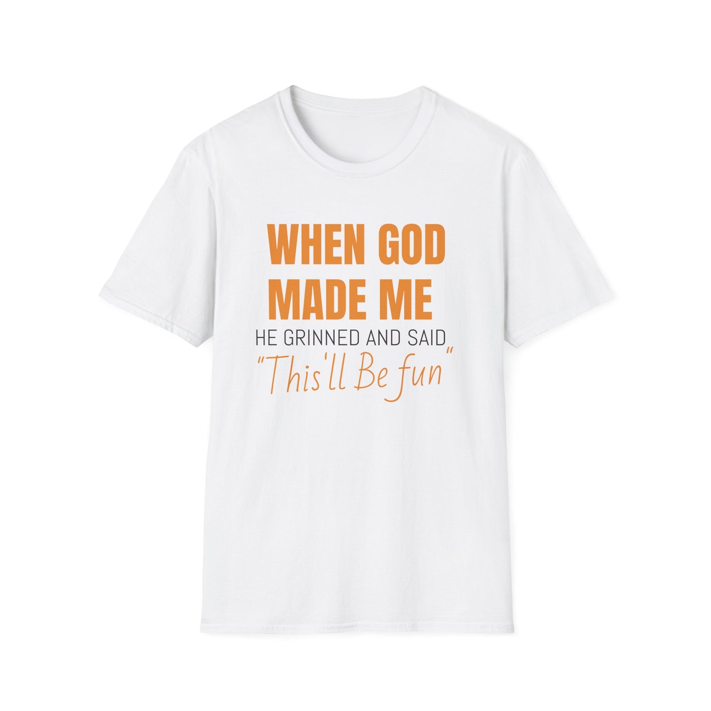 When God Made Me Unisex Softstyle T-Shirt, Fun Graphic Tee for Christians, Inspirational Gift, Casual Wear, Church Event Shirt, [...]