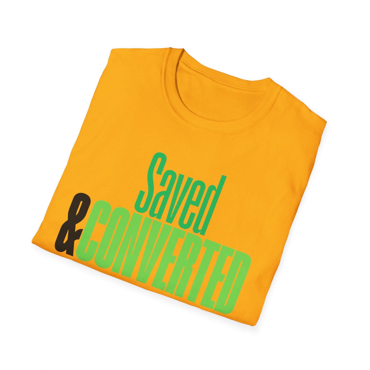 Saved & Converted Unisex Softstyle T-Shirt – Casual Gospel Tee