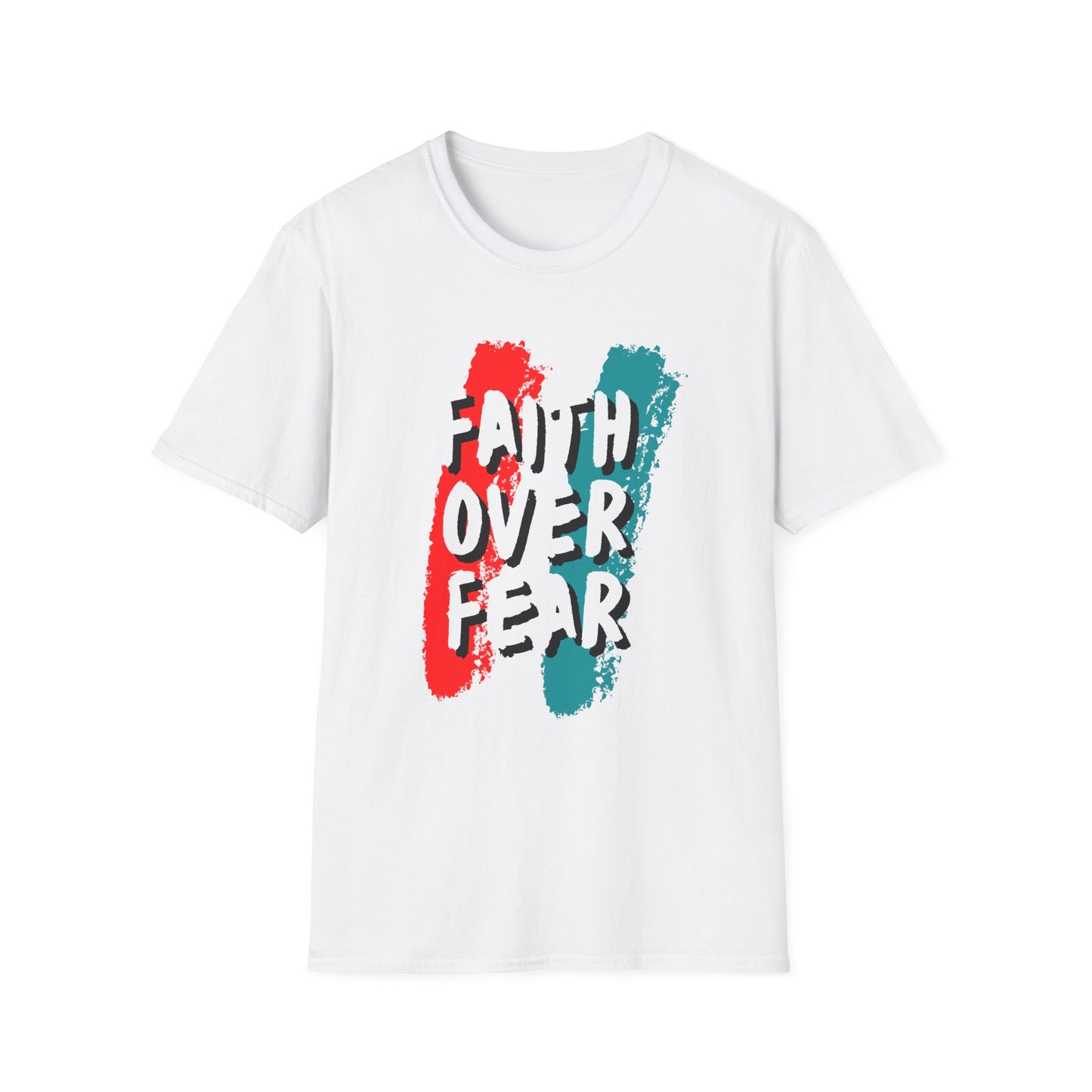 Inspirational Unisex Softstyle T-Shirt | 'Faith Over Fear' Graphic Tee