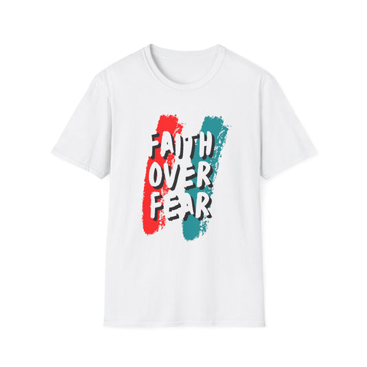 Inspirational Unisex Softstyle T-Shirt | 'Faith Over Fear' Graphic Tee