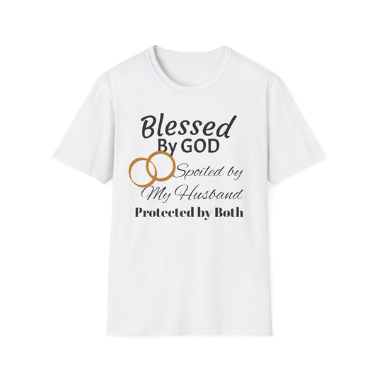 Blessed by God Unisex Softstyle T-Shirt - Faith, Marriage, Protection, Spiritual Gift, Christian Apparel