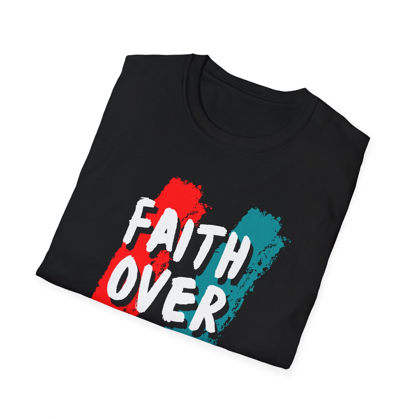 Inspirational Unisex Softstyle T-Shirt | 'Faith Over Fear' Graphic Tee