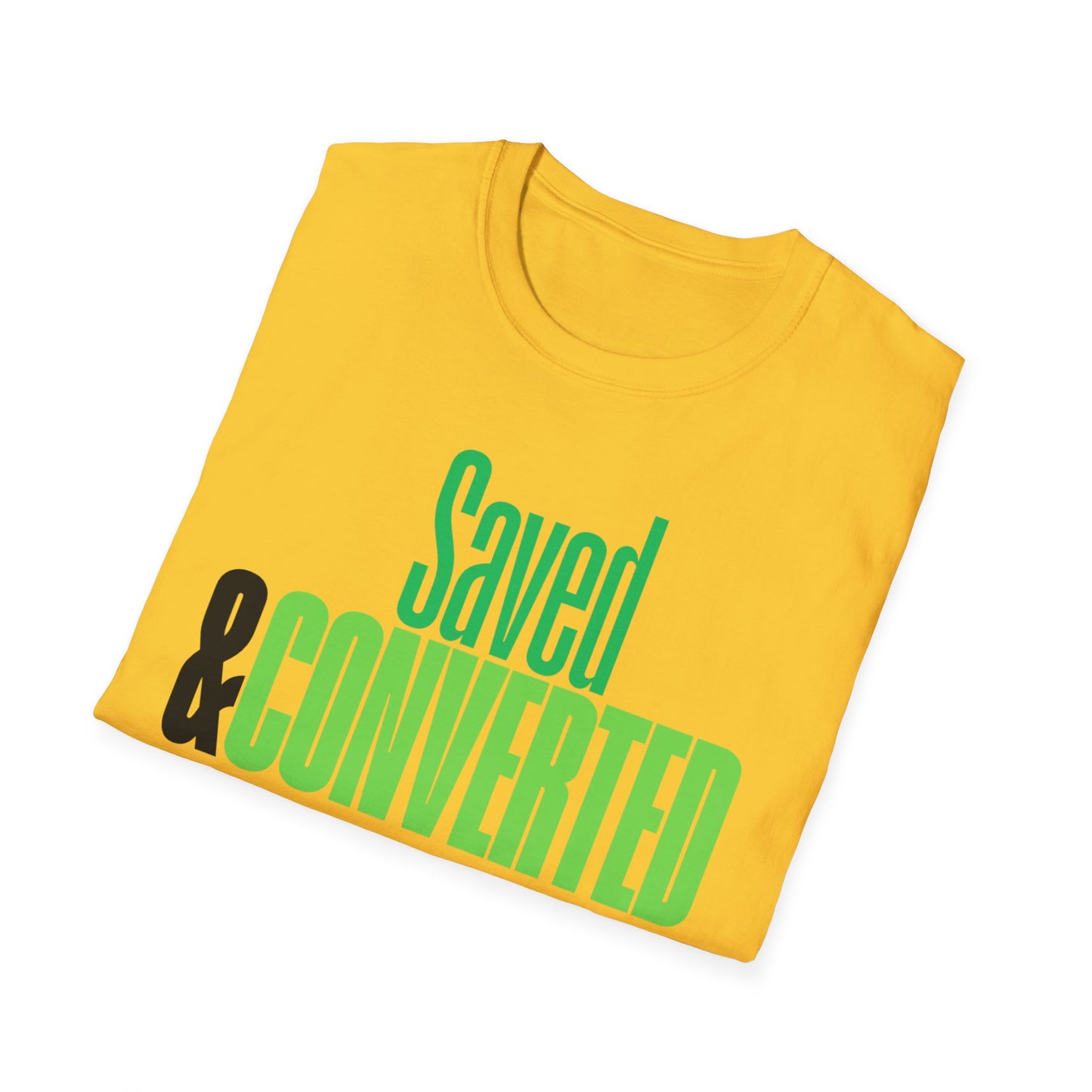 Saved & Converted Unisex Softstyle T-Shirt – Casual Gospel Tee