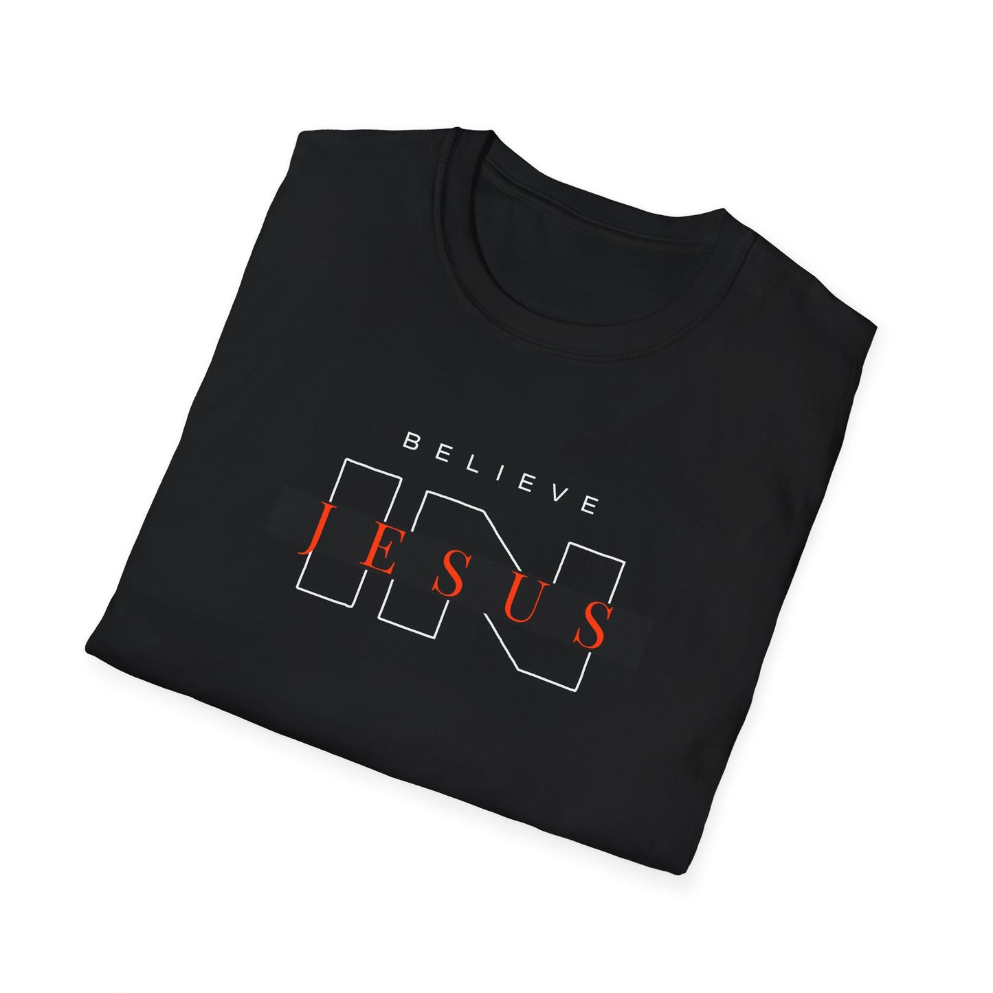 Believe in Jesus Unisex Softstyle T-Shirt - Christian Faith Apparel