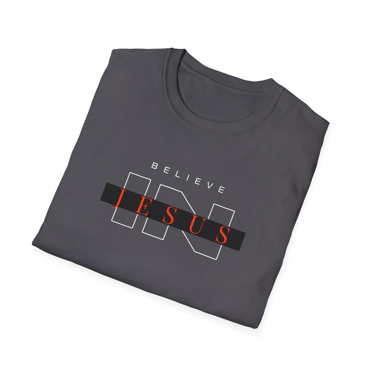 Believe in Jesus Unisex Softstyle T-Shirt - Christian Faith Apparel