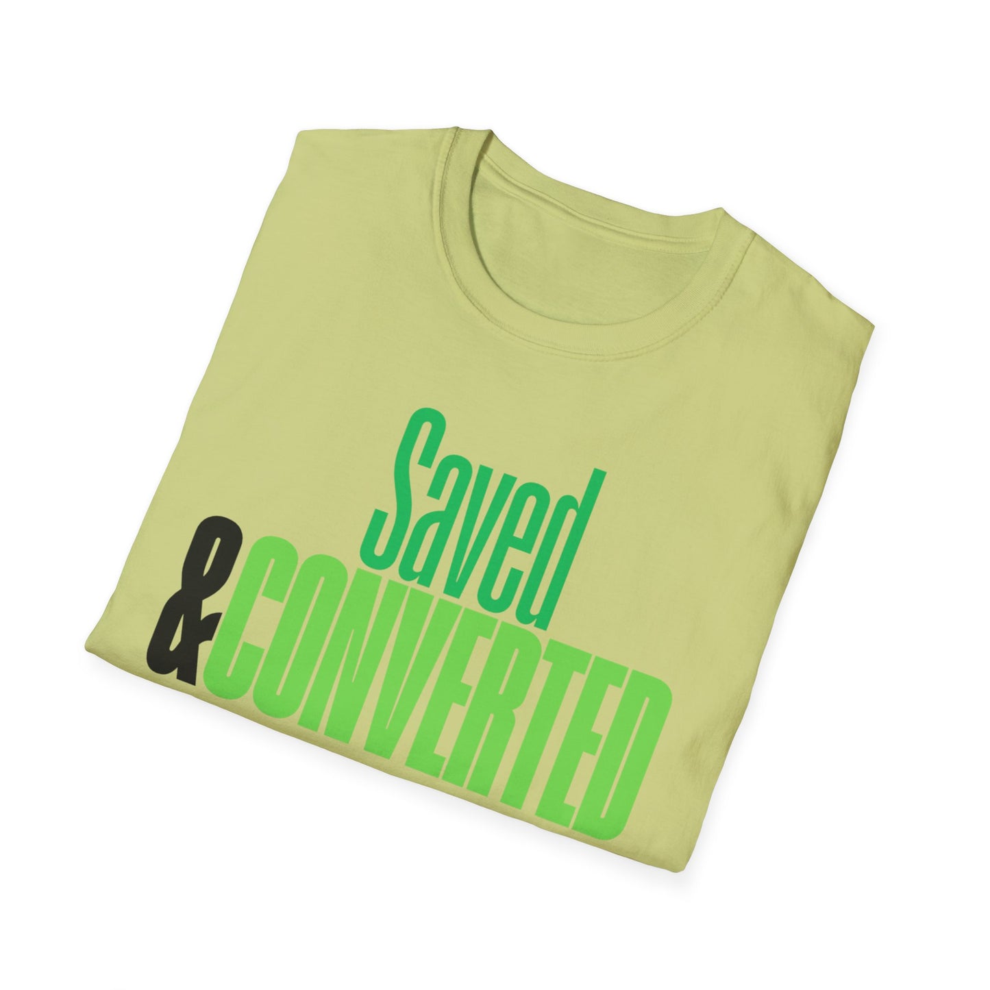 Saved & Converted Unisex Softstyle T-Shirt – Casual Gospel Tee