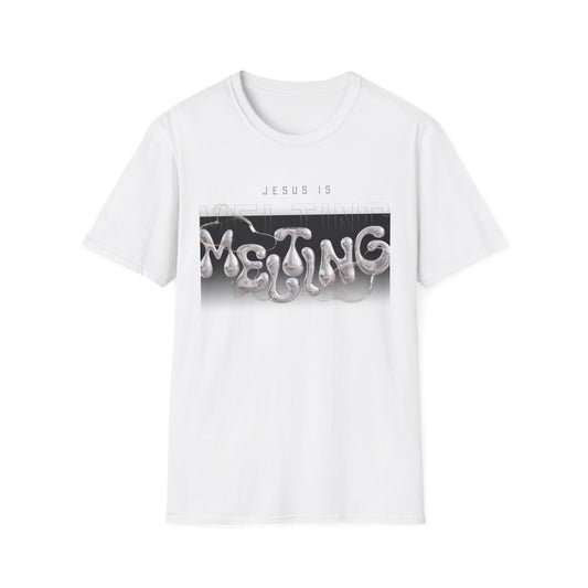 Trendy Unisex Softstyle T-Shirt - 'Jesus Is Melting' Graphic Tee
