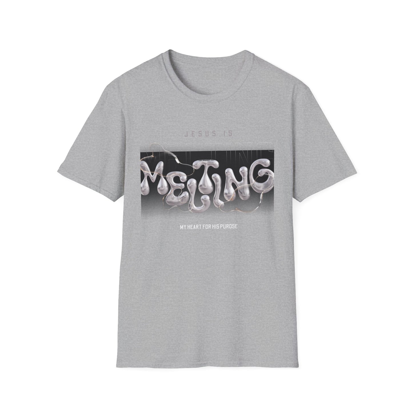 Trendy Unisex Softstyle T-Shirt - 'Jesus Is Melting' Graphic Tee