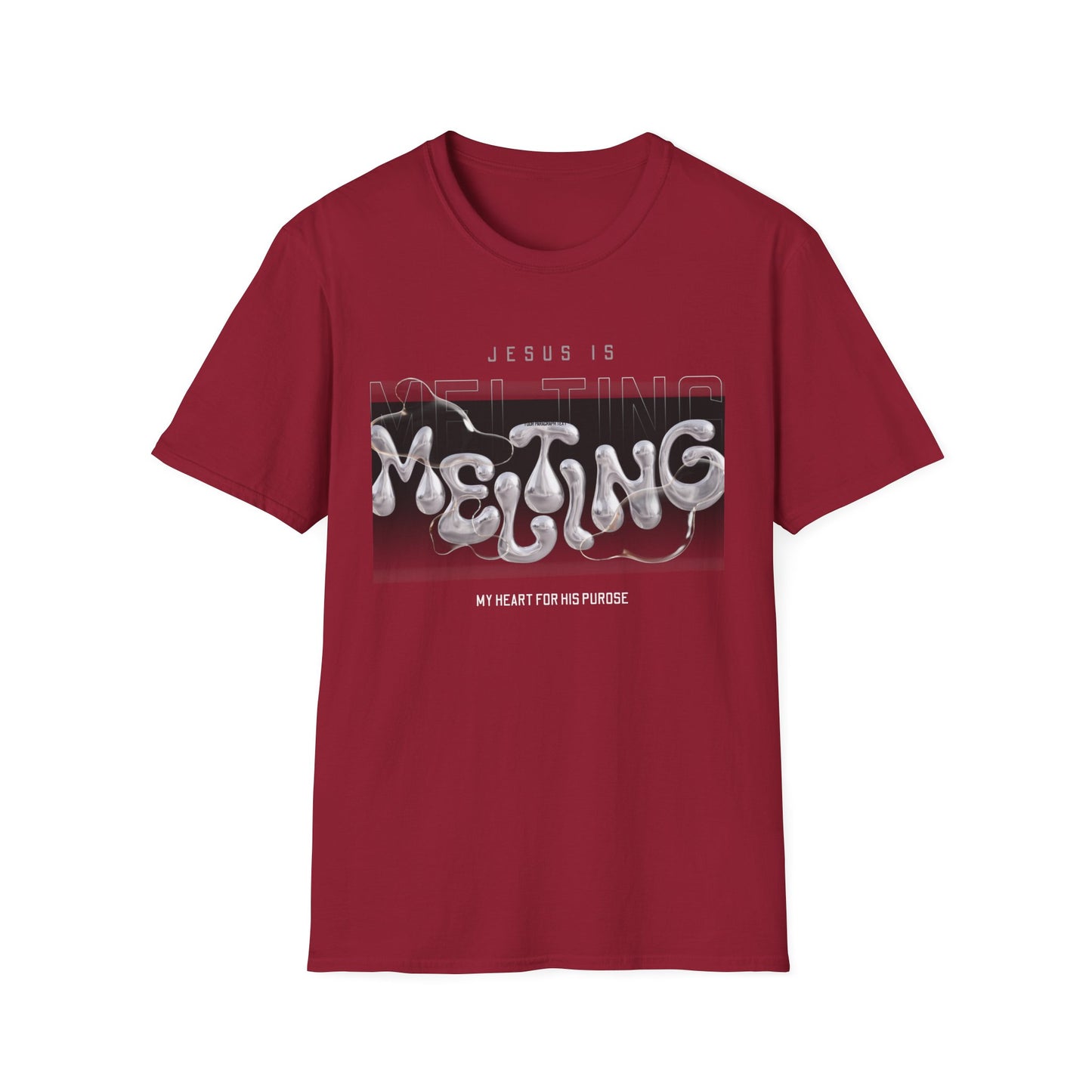Trendy Unisex Softstyle T-Shirt - 'Jesus Is Melting' Graphic Tee