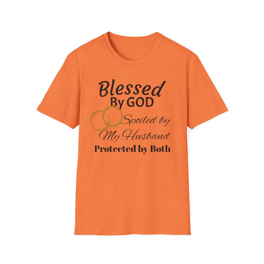 Blessed by God Unisex Softstyle T-Shirt - Faith, Marriage, Protection, Spiritual Gift, Christian Apparel