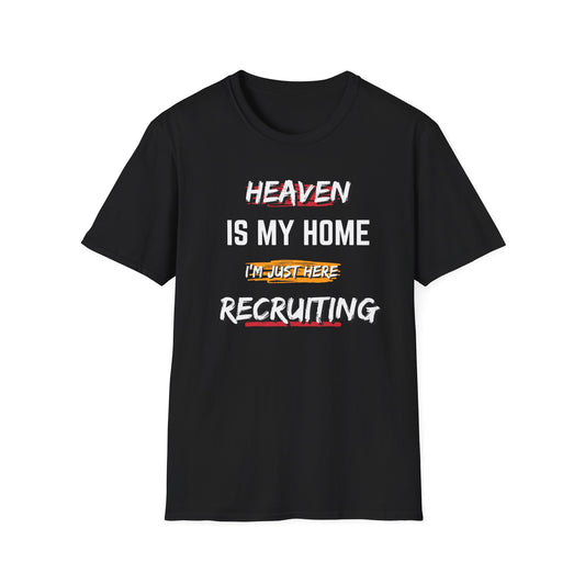 Heaven Recruiting Unisex Softstyle T-Shirt - Trendy Graphic Tee for Spiritual Enthusiasts