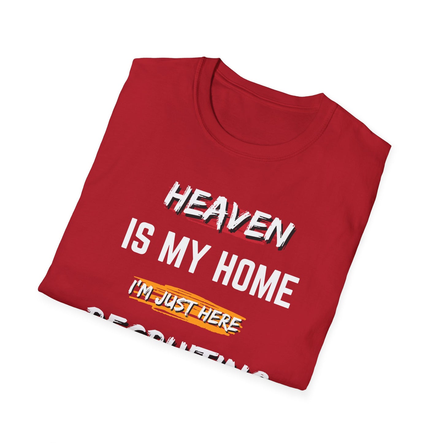 Copy of Heaven Recruiting Unisex Softstyle T-Shirt - Trendy Graphic Tee for Spiritual Enthusiasts