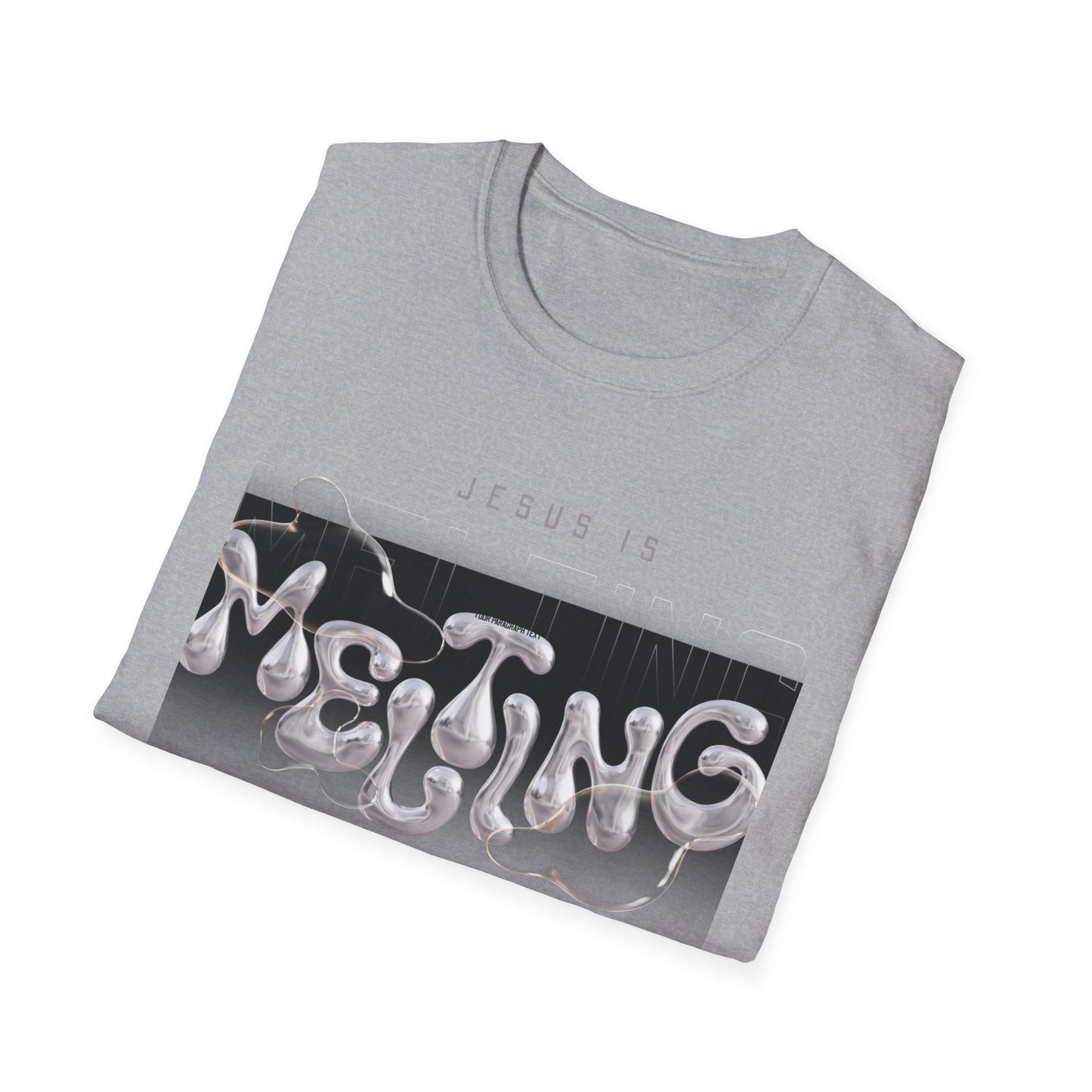 Trendy Unisex Softstyle T-Shirt - 'Jesus Is Melting' Graphic Tee