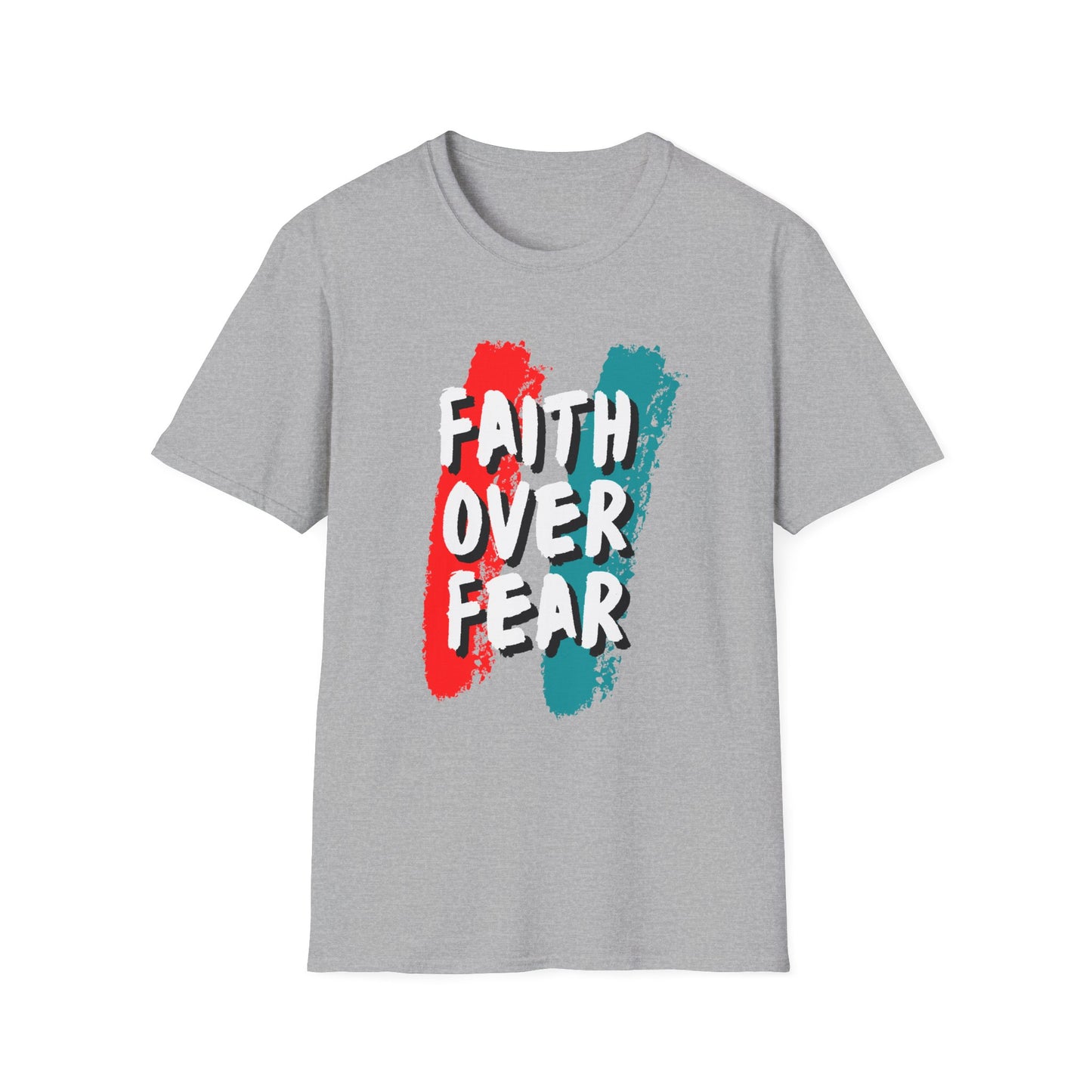 Inspirational Unisex Softstyle T-Shirt | 'Faith Over Fear' Graphic Tee