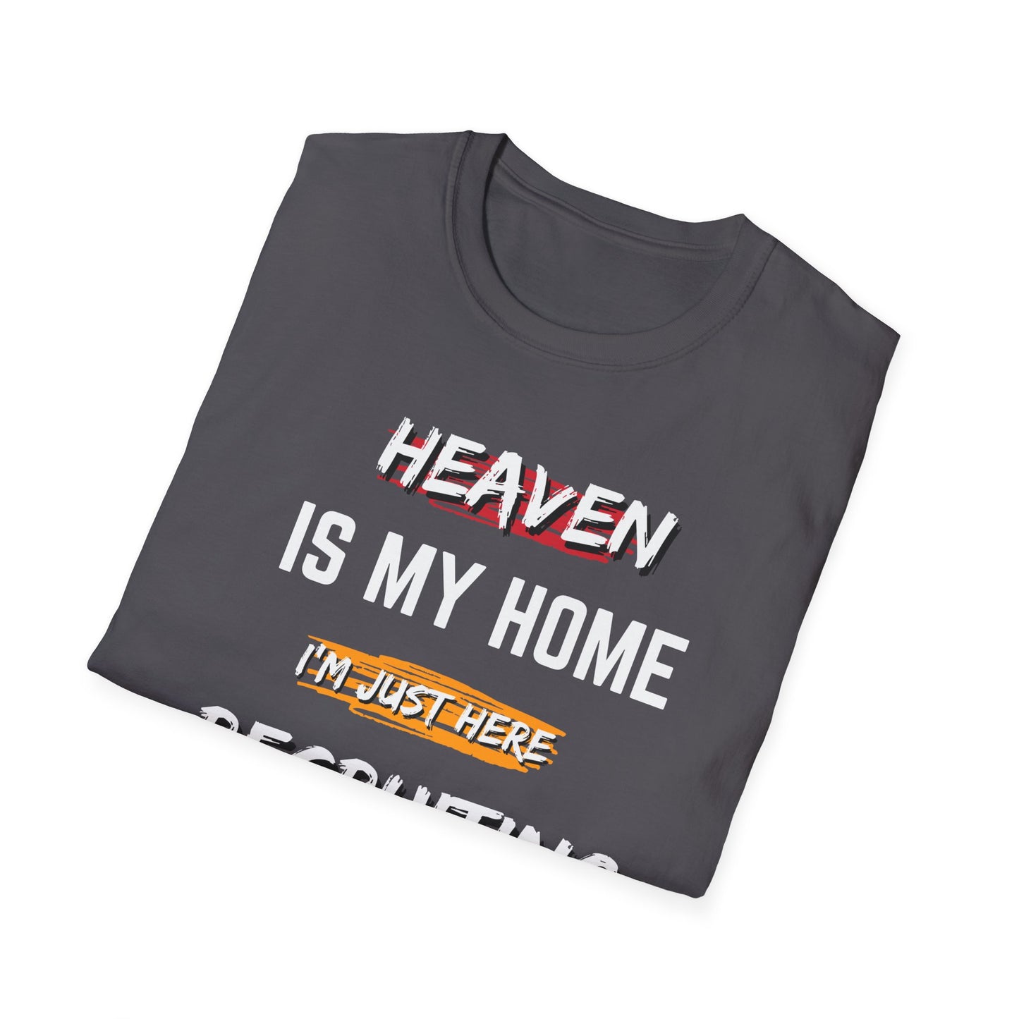 Copy of Heaven Recruiting Unisex Softstyle T-Shirt - Trendy Graphic Tee for Spiritual Enthusiasts