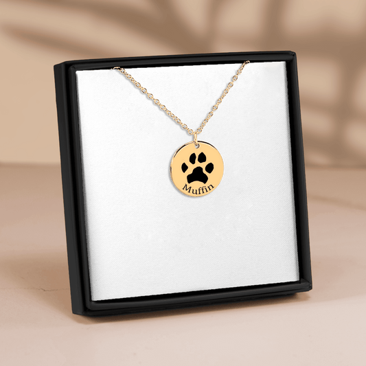 Personalize Paw Print Necklace