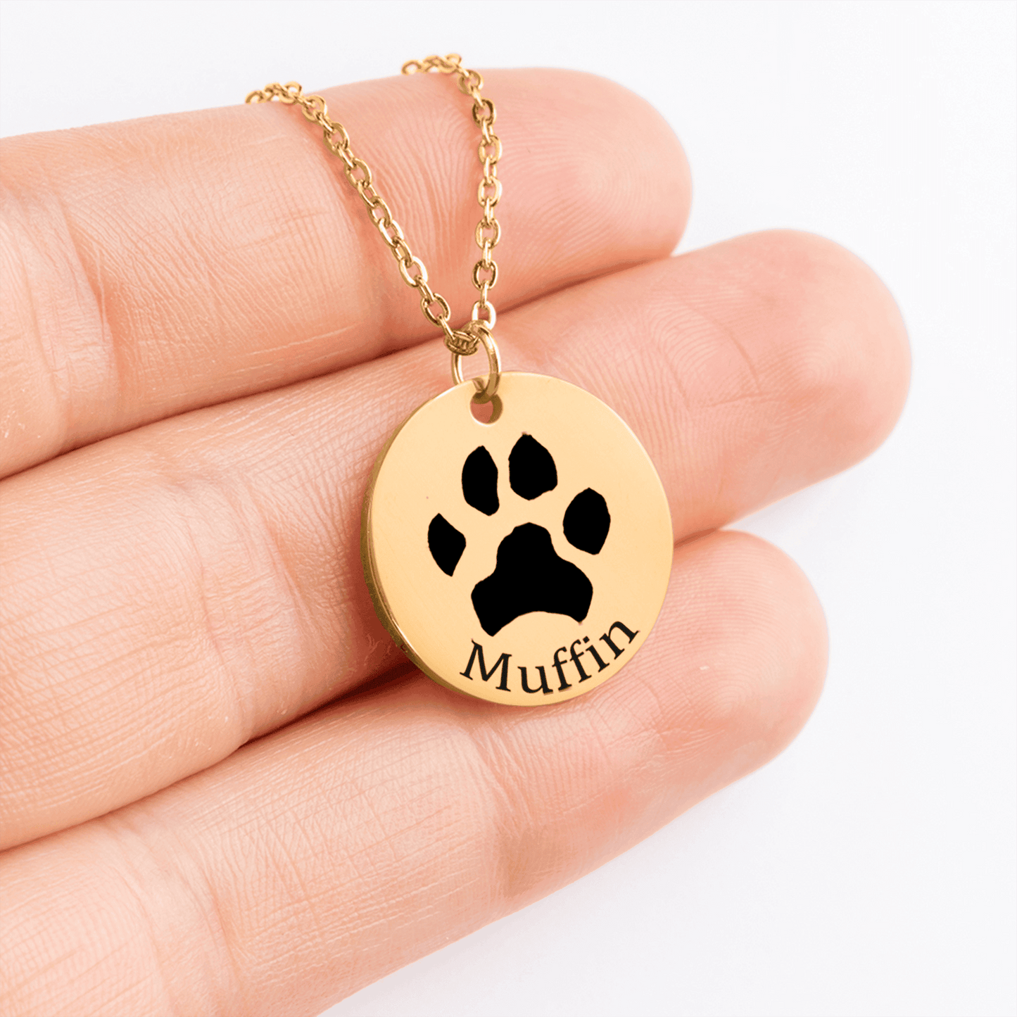 Personalize Paw Print Necklace